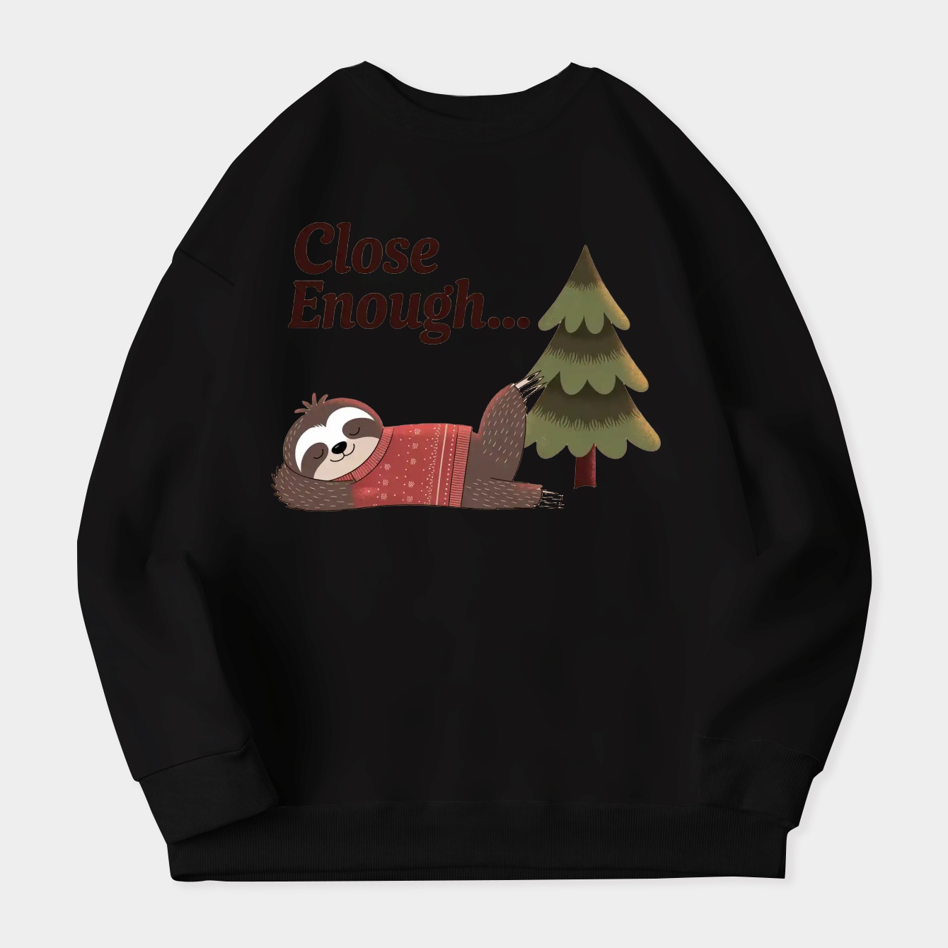 Sloth Close Enough Ice Grey Women's Crewneck Sweatshirt