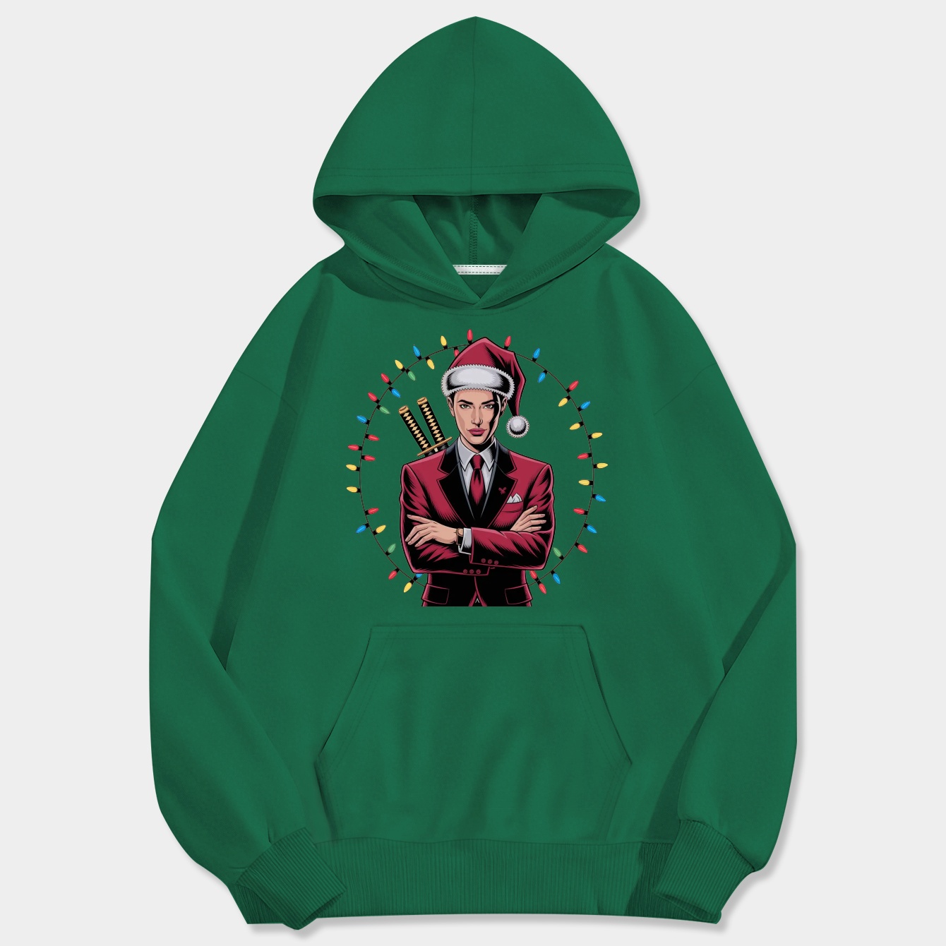 Christmas with Deadpool Men's Big & Tall Hoodie