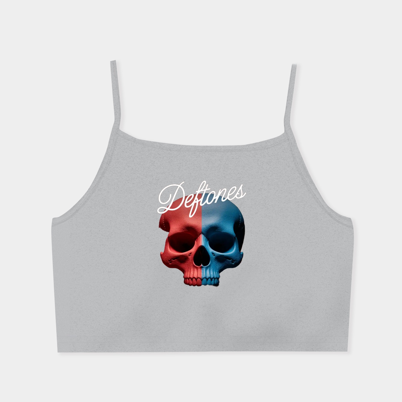 Deftones Minerva Split Skull Women's  Spaghetti Strap Tank Top