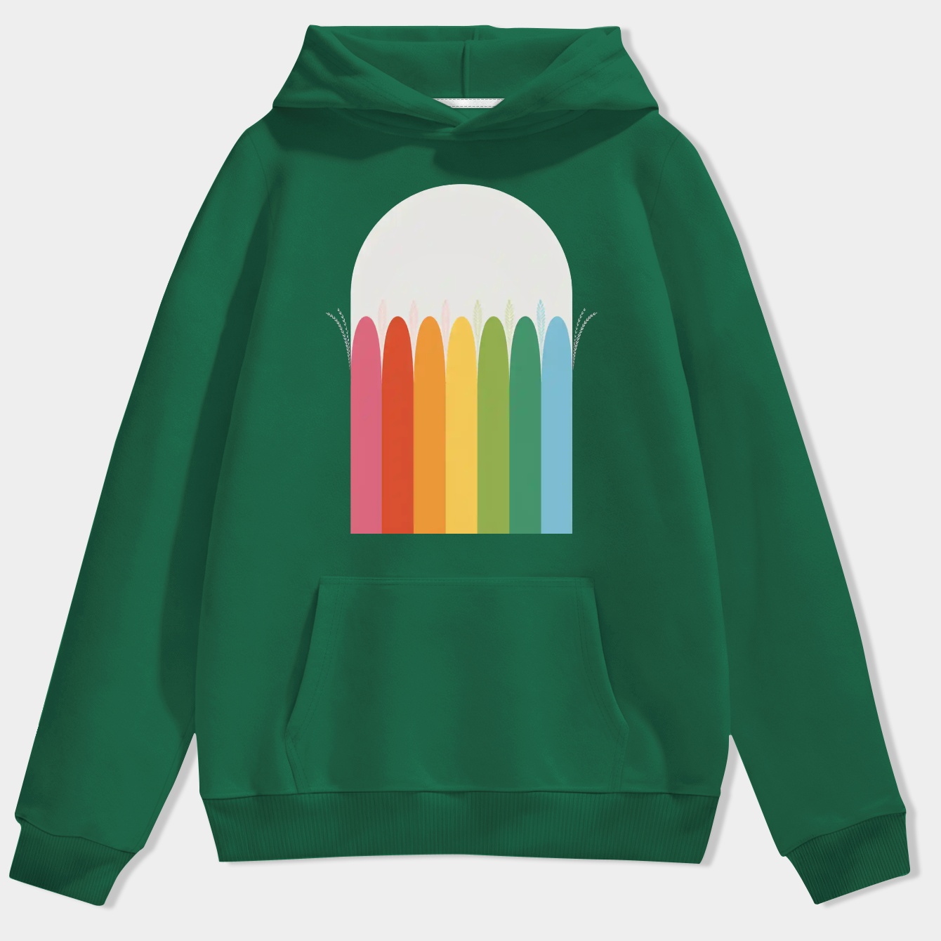 Cheer Bear Rainbow Emblem Men's Hoodie