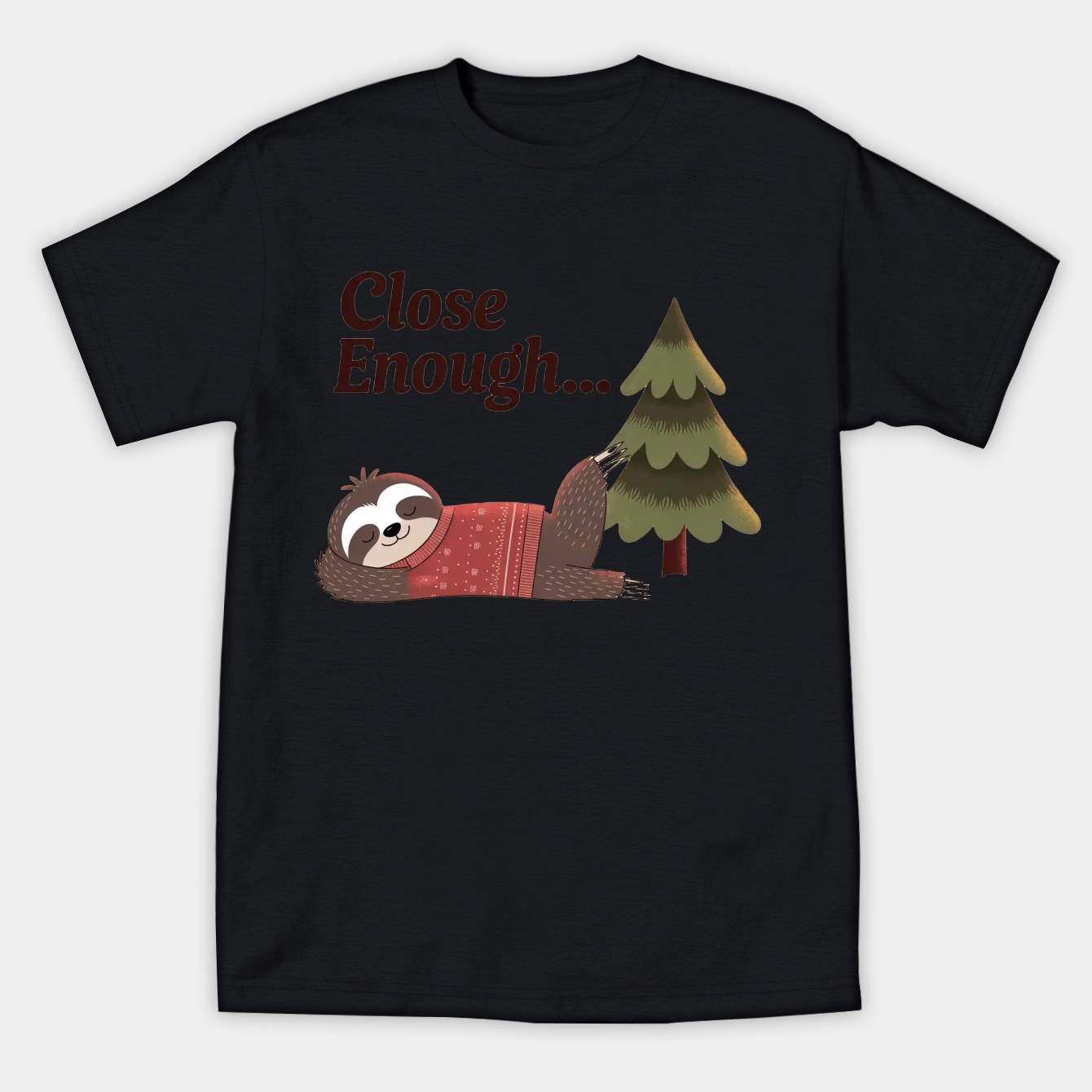 Sloth Close Enough Ice Grey Women's Athletic Performance T-Shirt