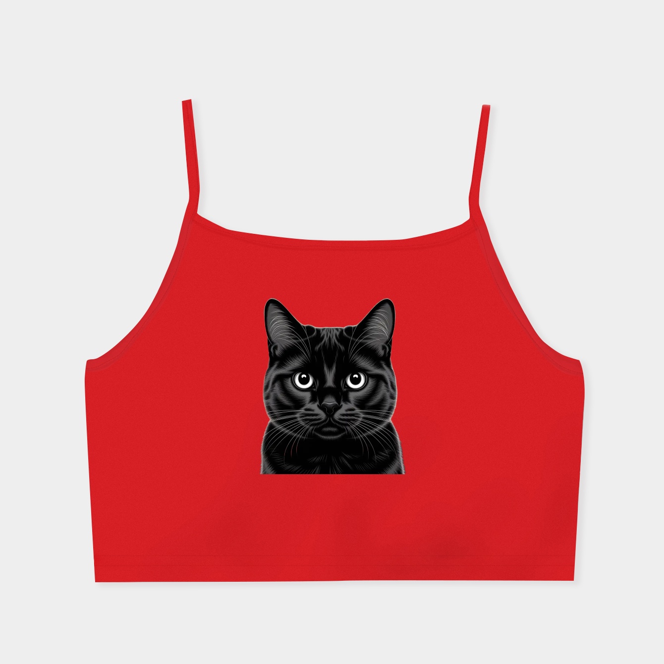 Deft Cat Stare Women's  Spaghetti Strap Tank Top