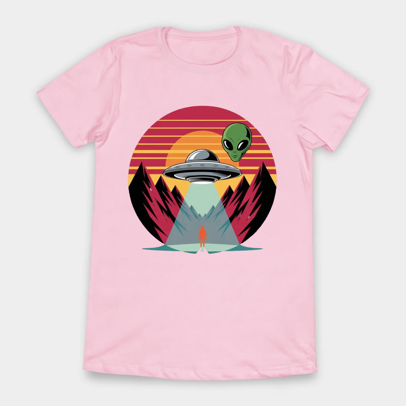 alien sunset abduction scene Women's T-Shirt