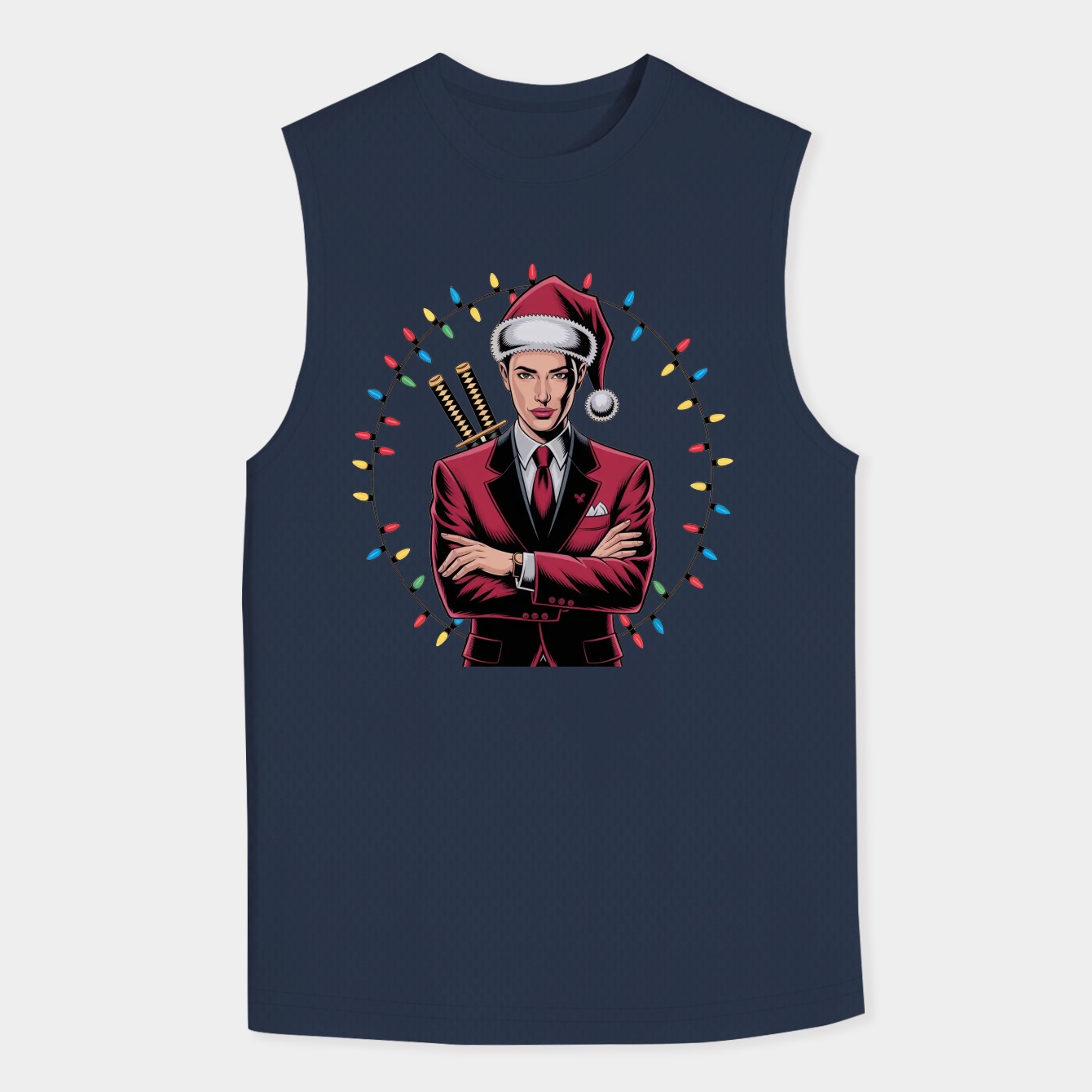 Christmas with Deadpool Men's Big & Tall Tank Top