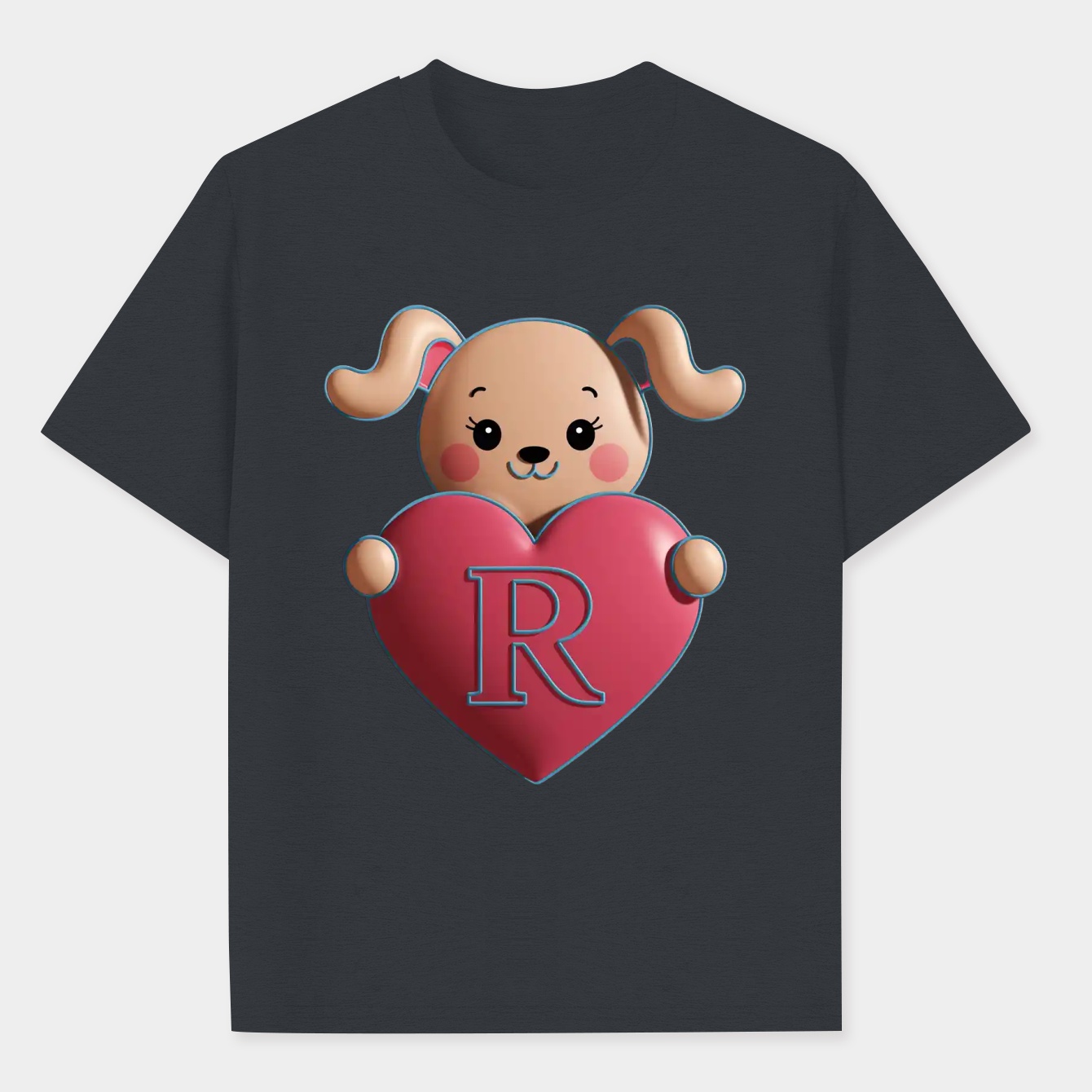 Cute Cinnamoroll Holding a Heart with Letter R Men's Performance Athletic T-Shirt