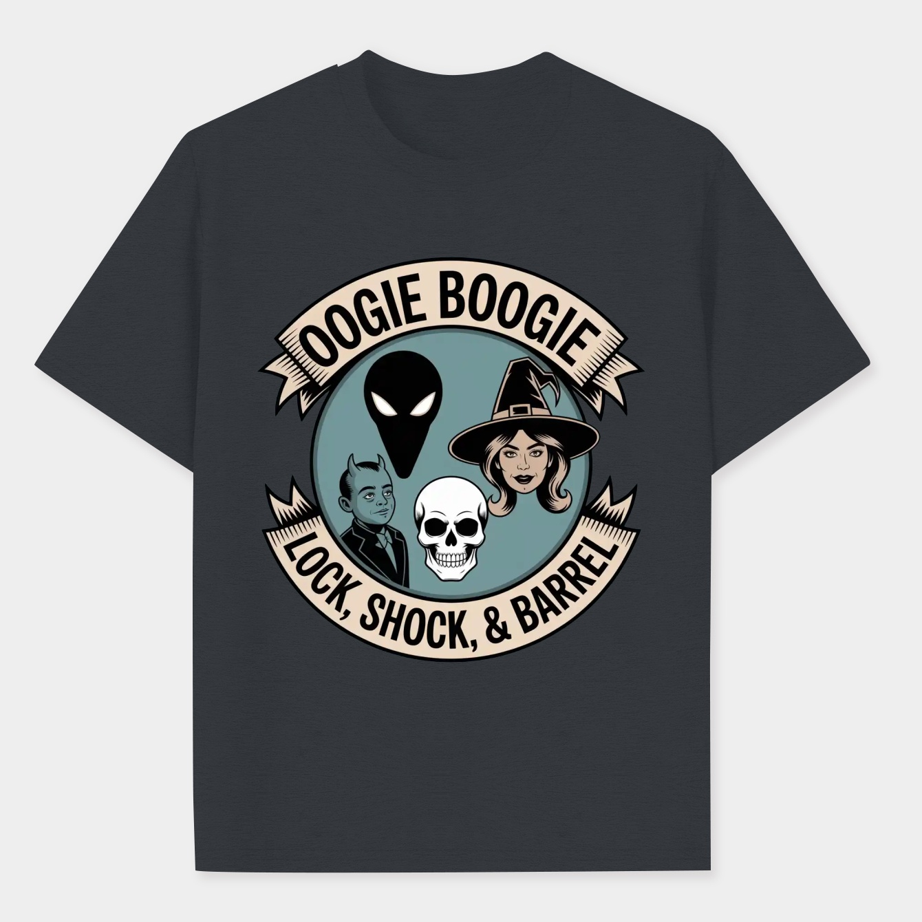 The Nightmare Before Christmas Oogie Boogie and Lock, Shock, & Barrel Tie-Dye Men's Performance Athletic T-Shirt