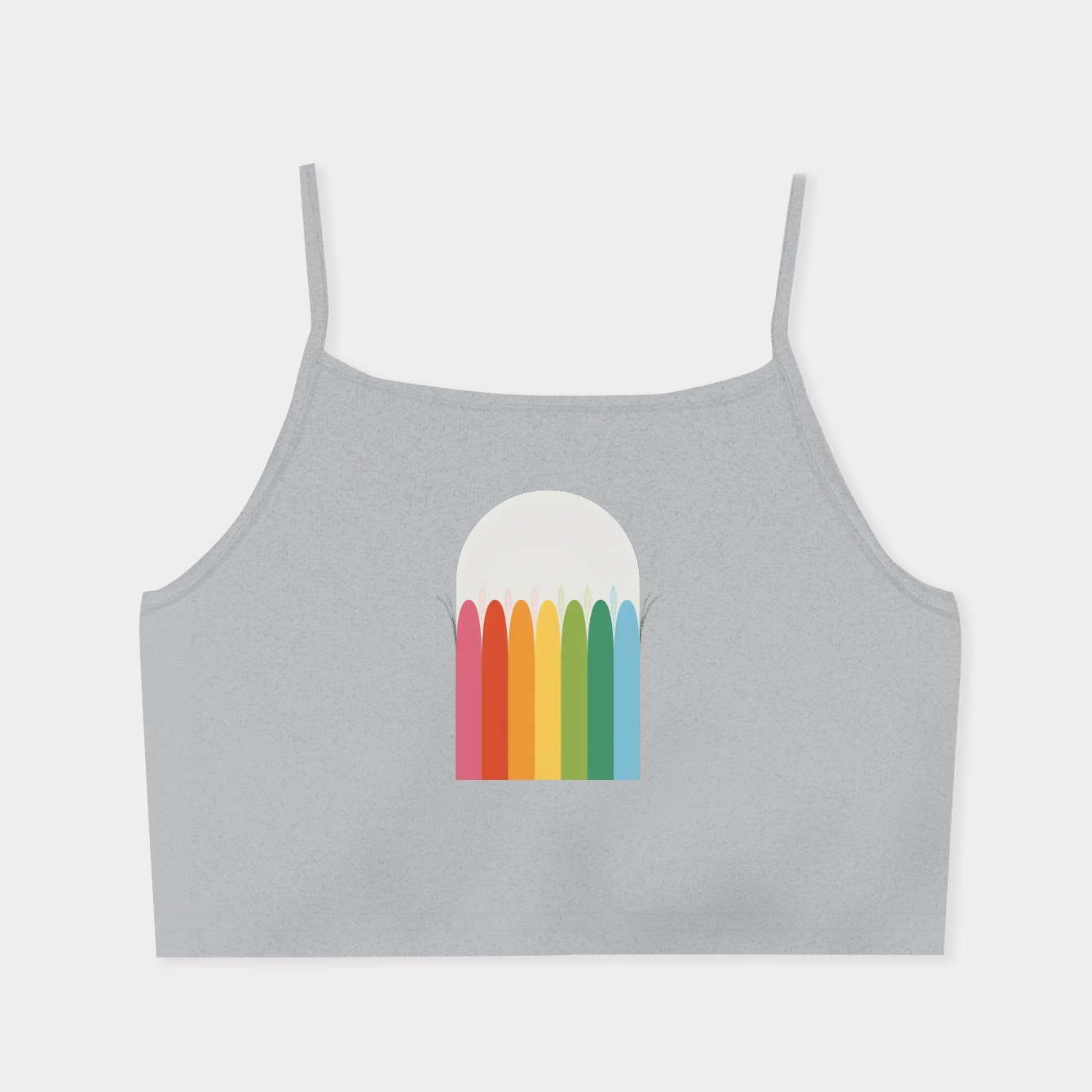 Cheer Bear Rainbow Emblem Women's Spaghetti Strap Tank Top