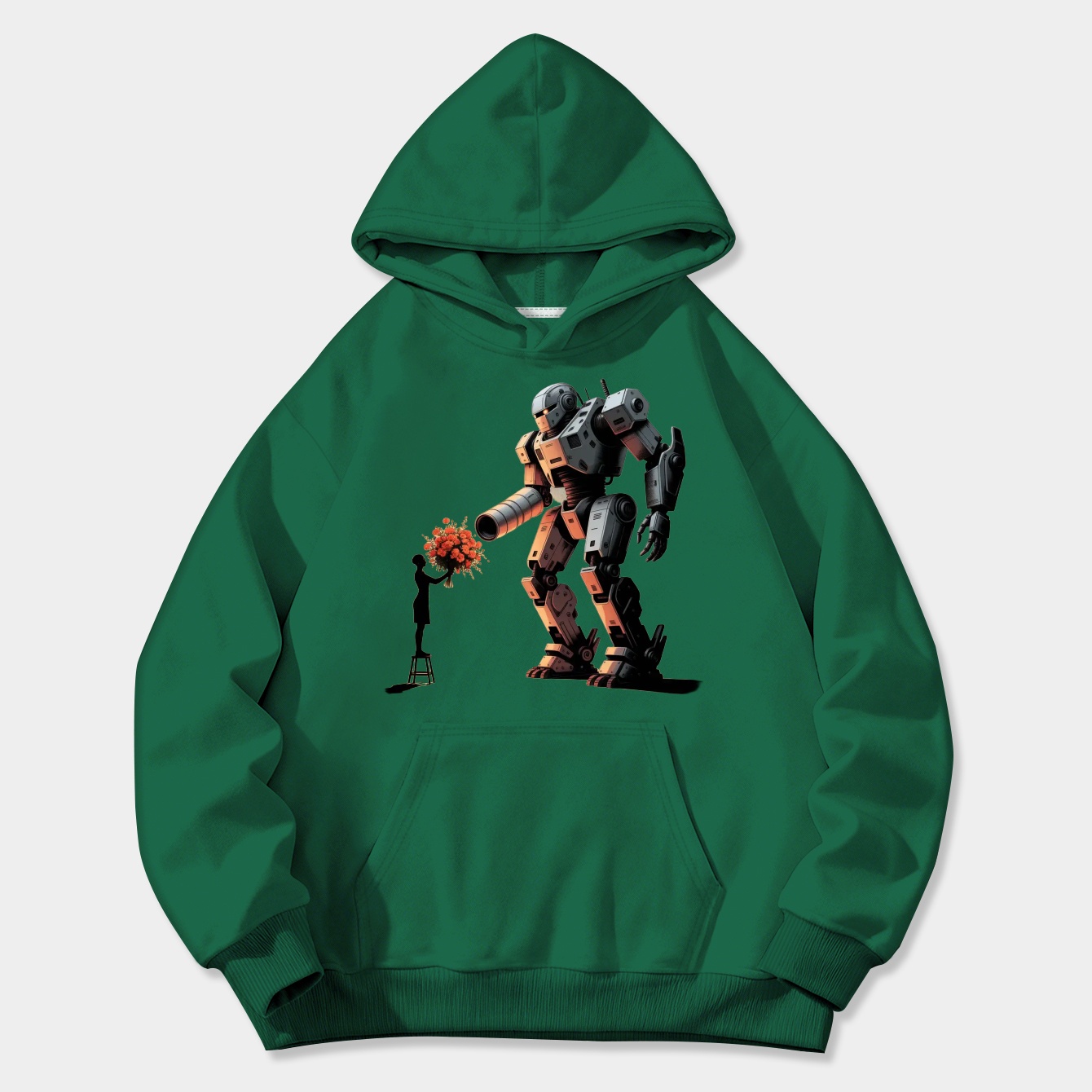 TF - Peace Through Botany White Women's Plus Size Hoodie