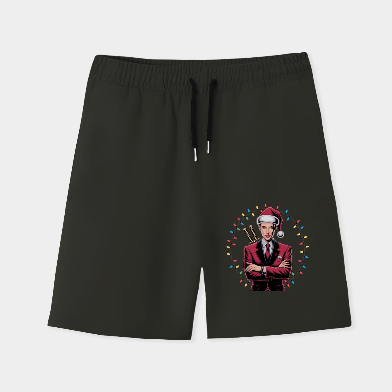 Christmas with Deadpool Men's Quick-Dry Athletic Shorts