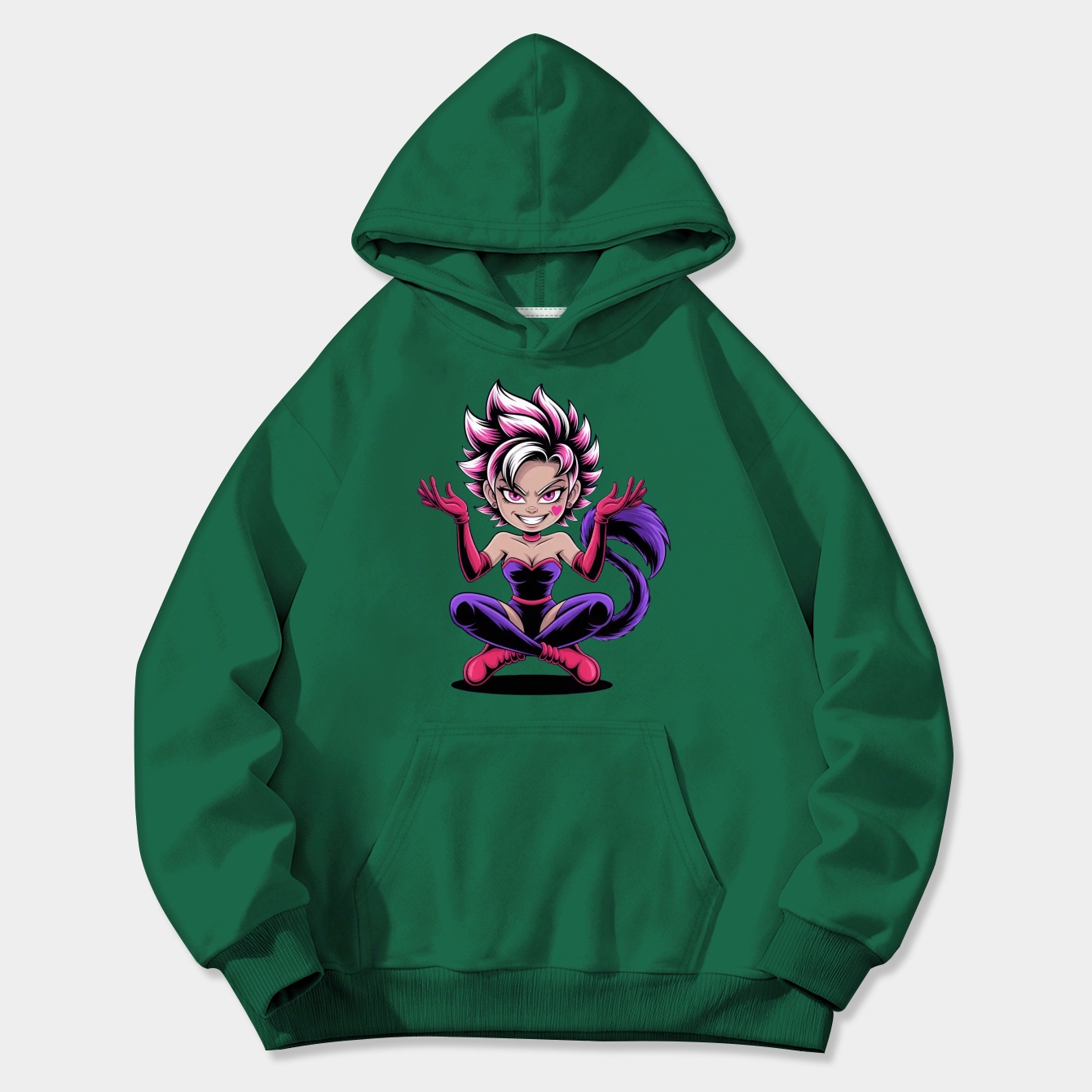 Smug Angel Character Pose Women's Plus Size Hoodie