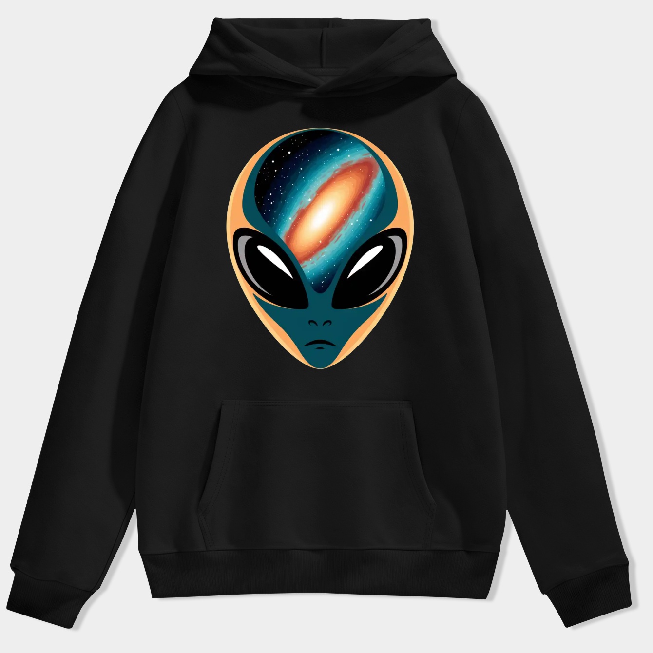 Alien Galaxy Style Cosmic Face Men's Hoodie