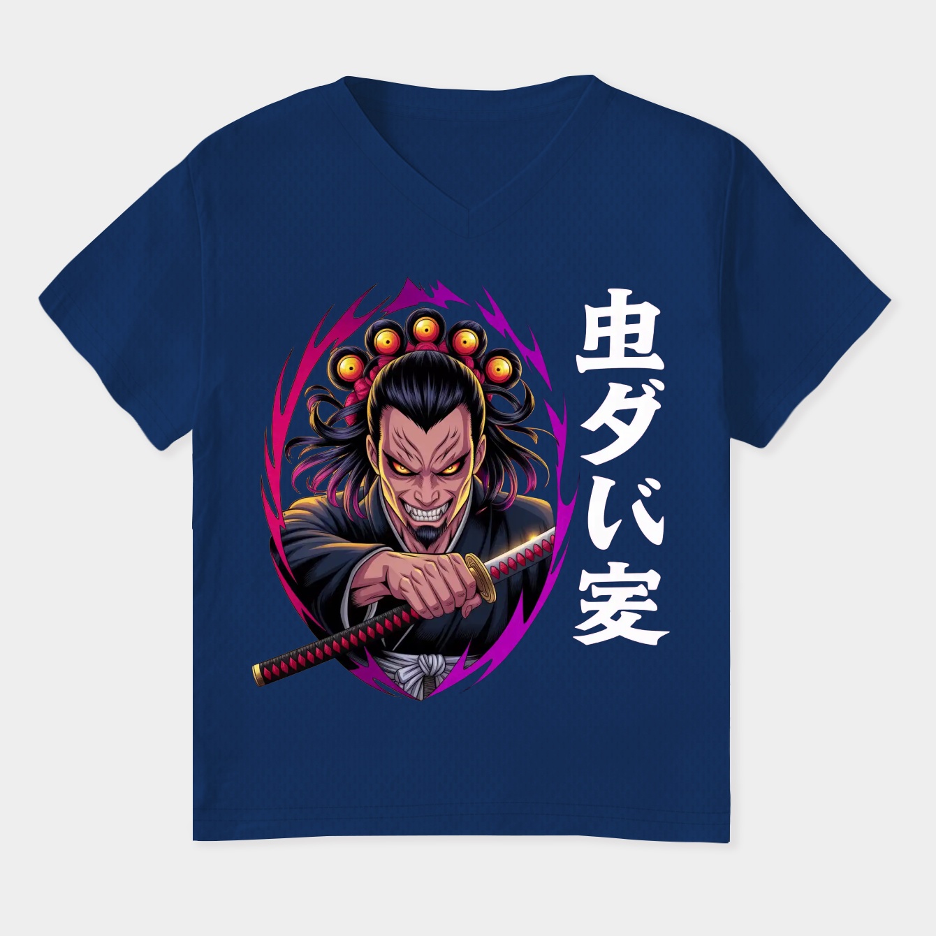 Kokushibo Upper Moon Demon Women's Plus Size V-Neck T-Shirt