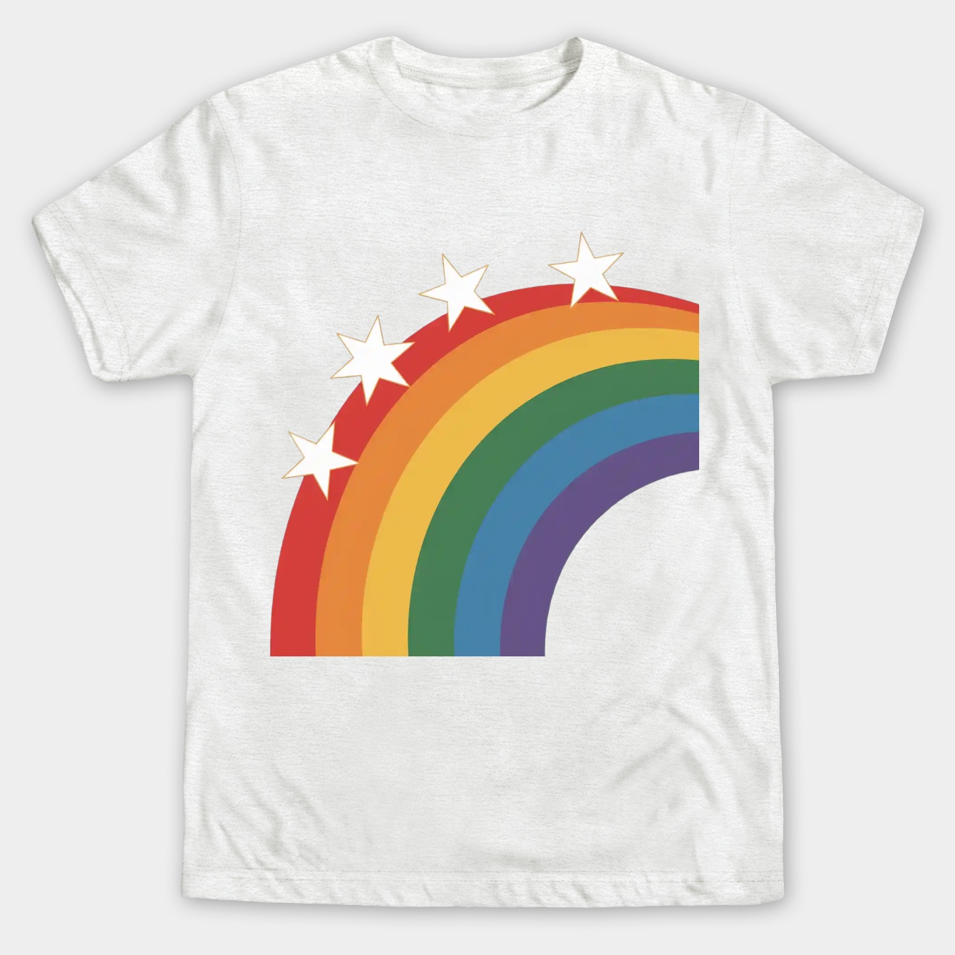 Pride Star Rainbow Men's Big & Tall T-shirt