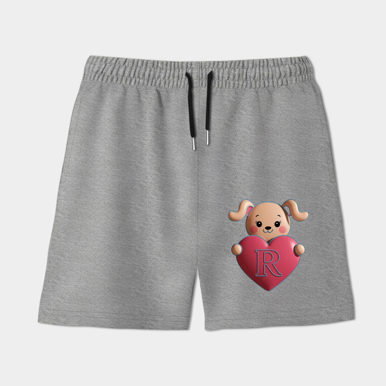 Cute Cinnamoroll Holding a Heart with Letter R Men's Shorts