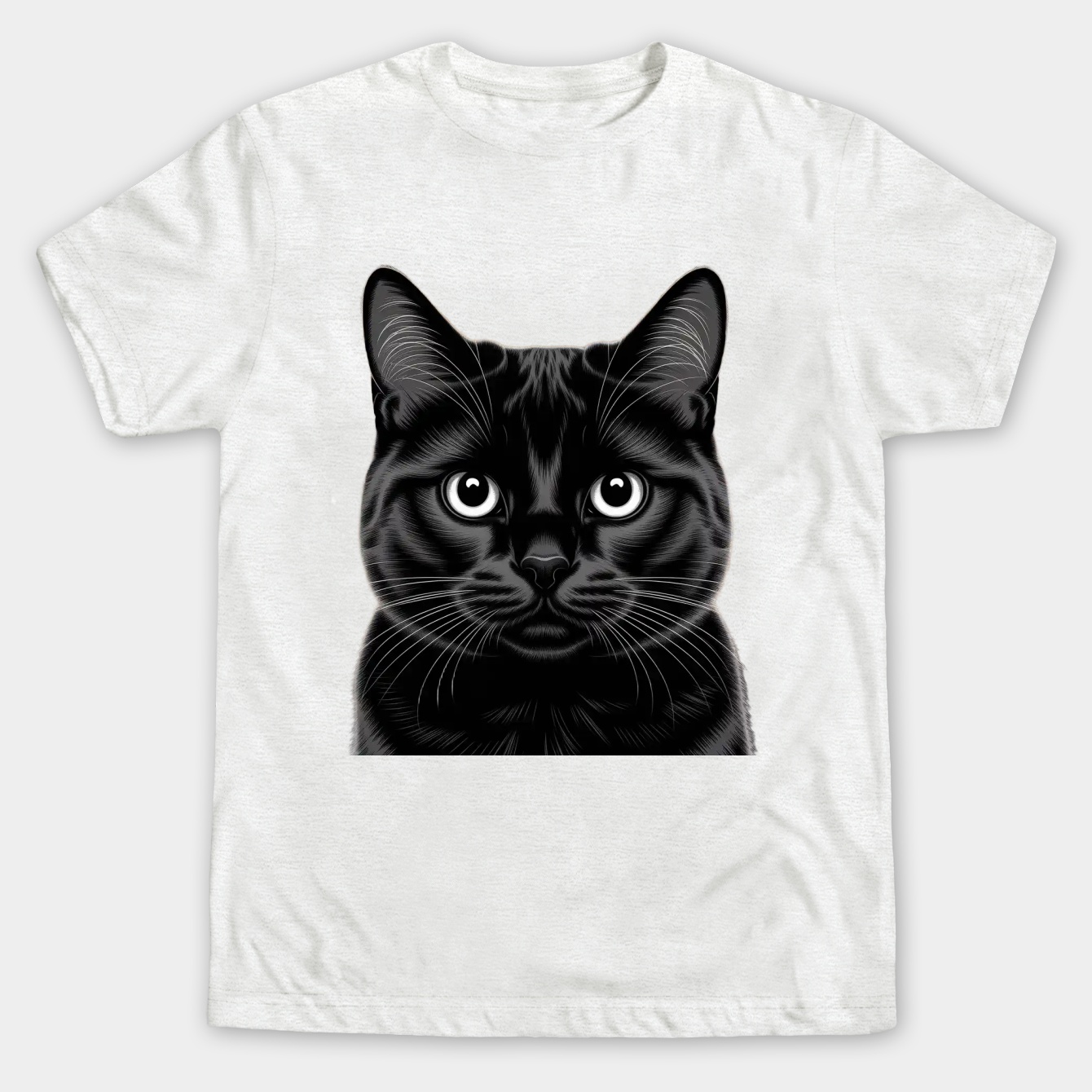Deft Cat Stare Men's Big & Tall T-shirt