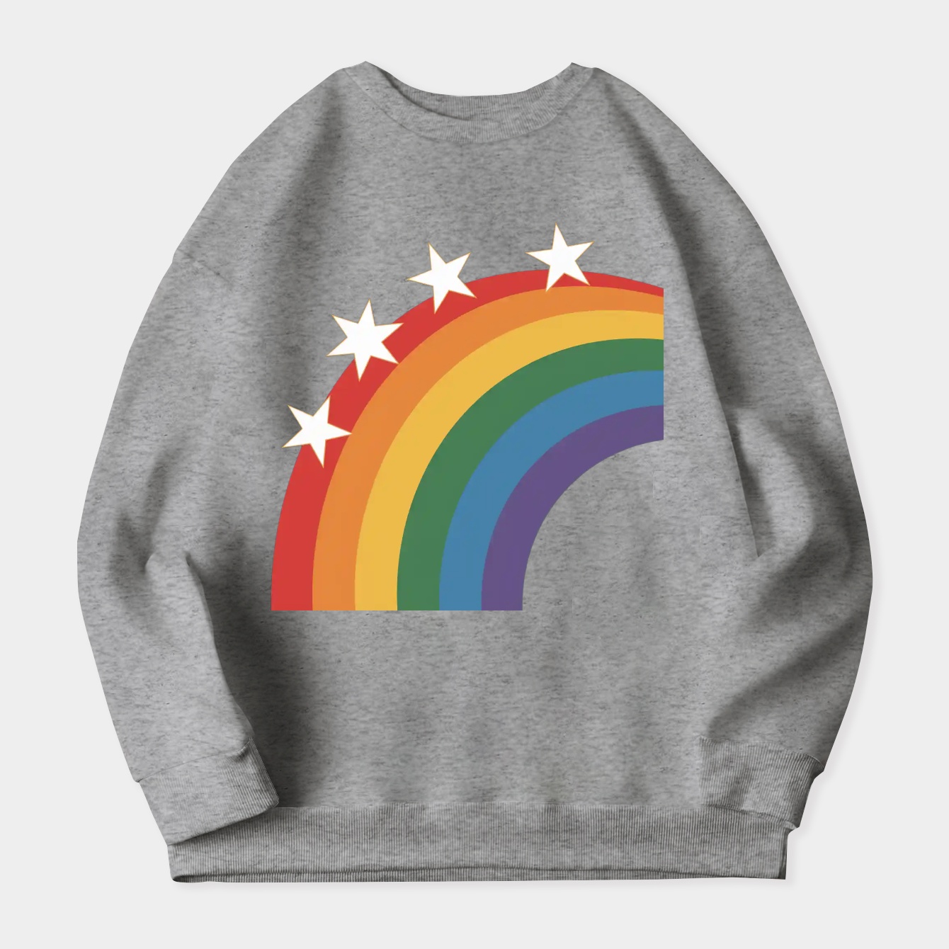 Pride Star Rainbow Women's Crewneck Sweatshirt