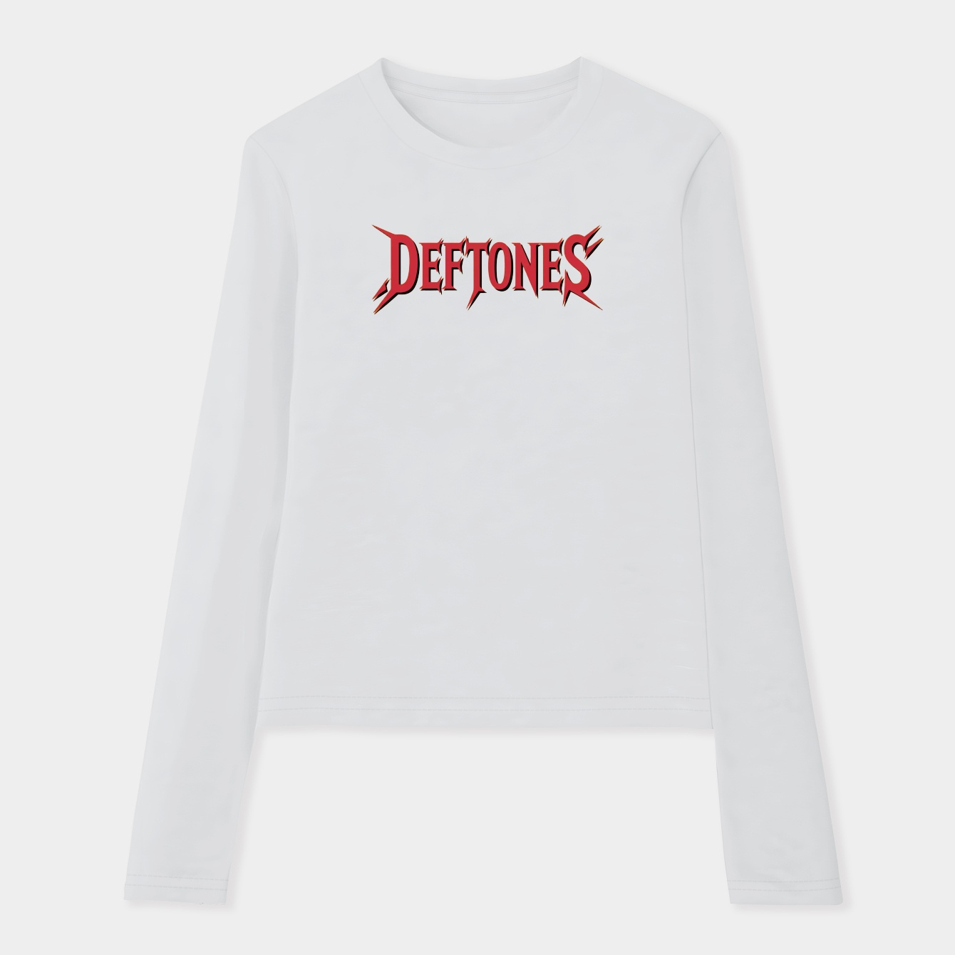 deftones stylized red text Women's Soft Long Sleeve T-Shirt