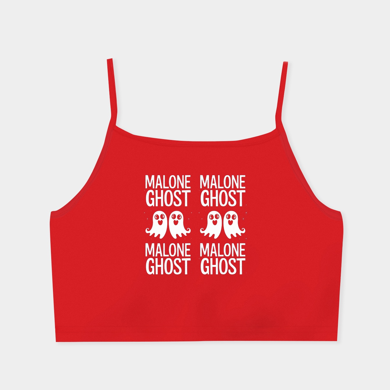 ghost malone spooky funny Women's  Spaghetti Strap Tank Top