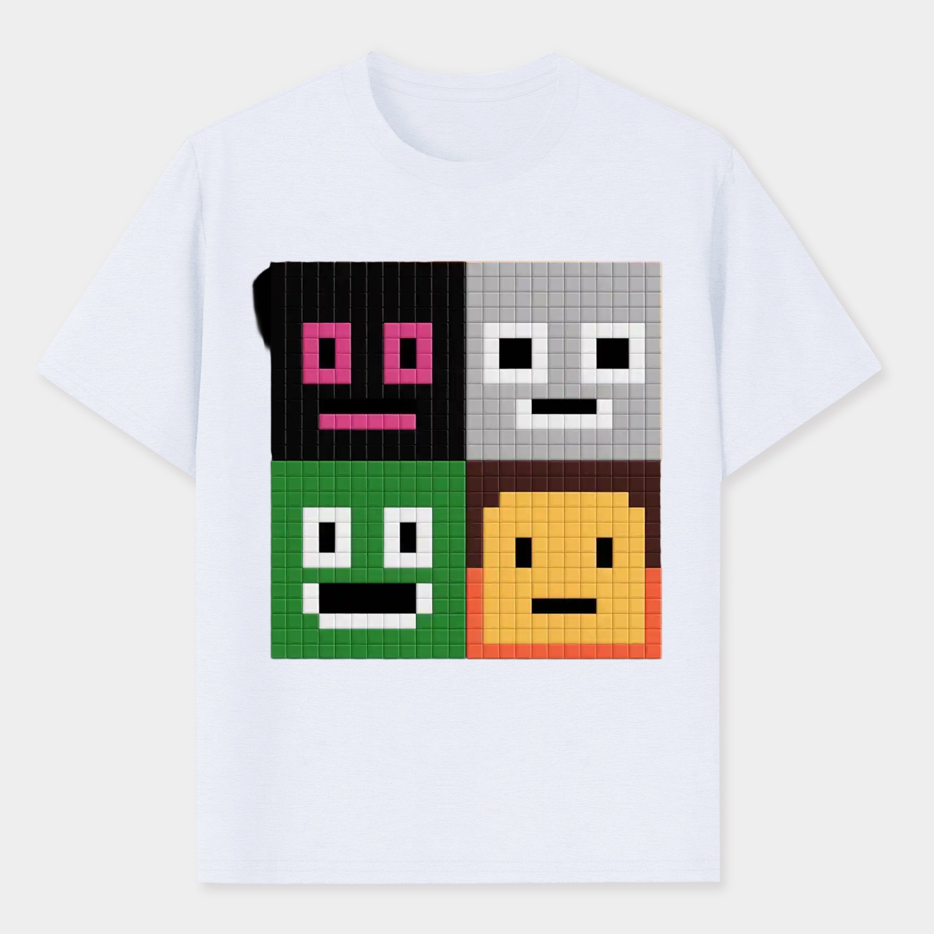 Minecraft Pixel Character Faces Men's Performance Athletic T-Shirt