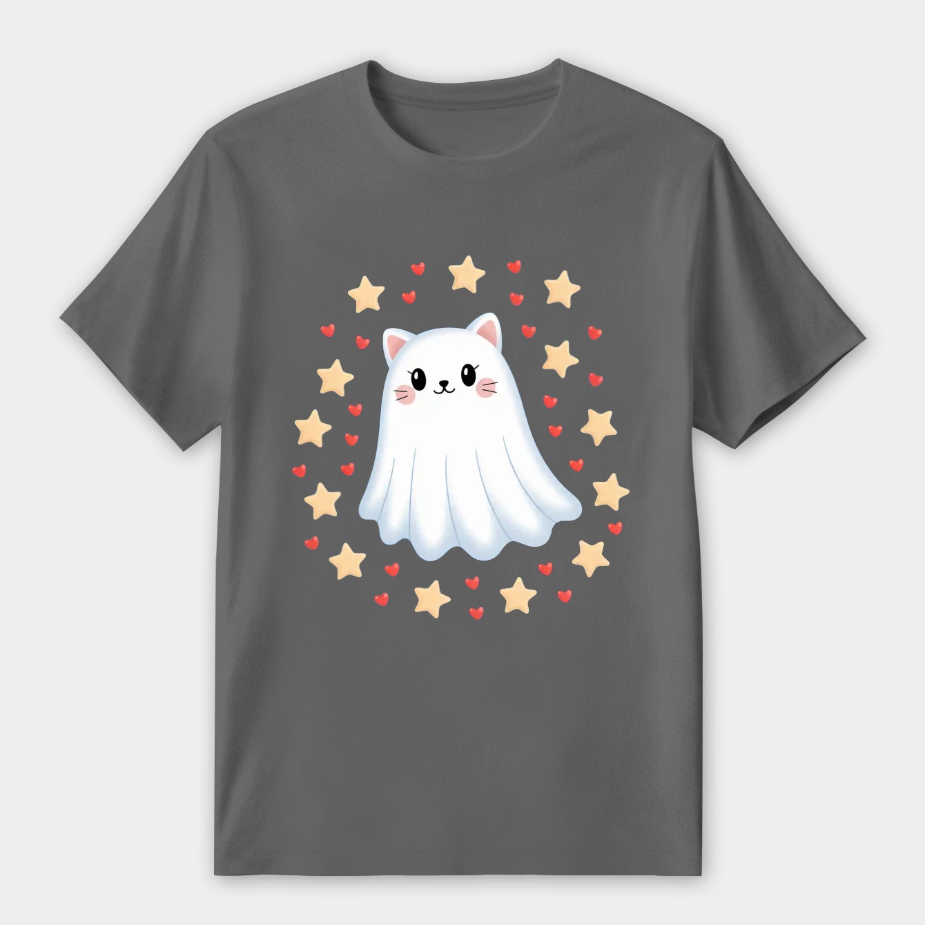Ghost Cat Under Starry Night Women's Premium Soft T-Shirt