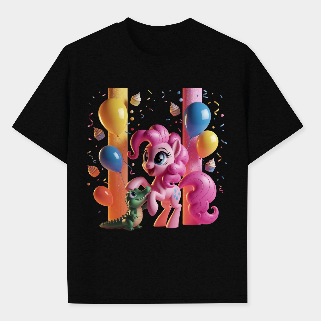 Pinkie Pie Party Cannon Party ft. Gummy Men's Performance Athletic T-Shirt