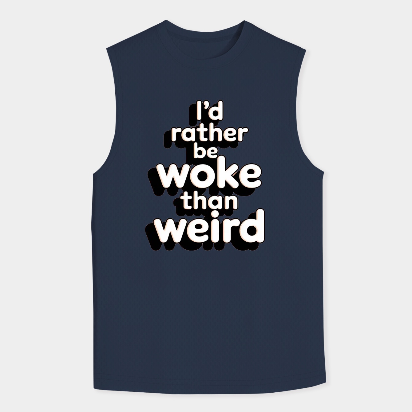 i'd rather be woke than weird Men's Big & Tall Tank Top