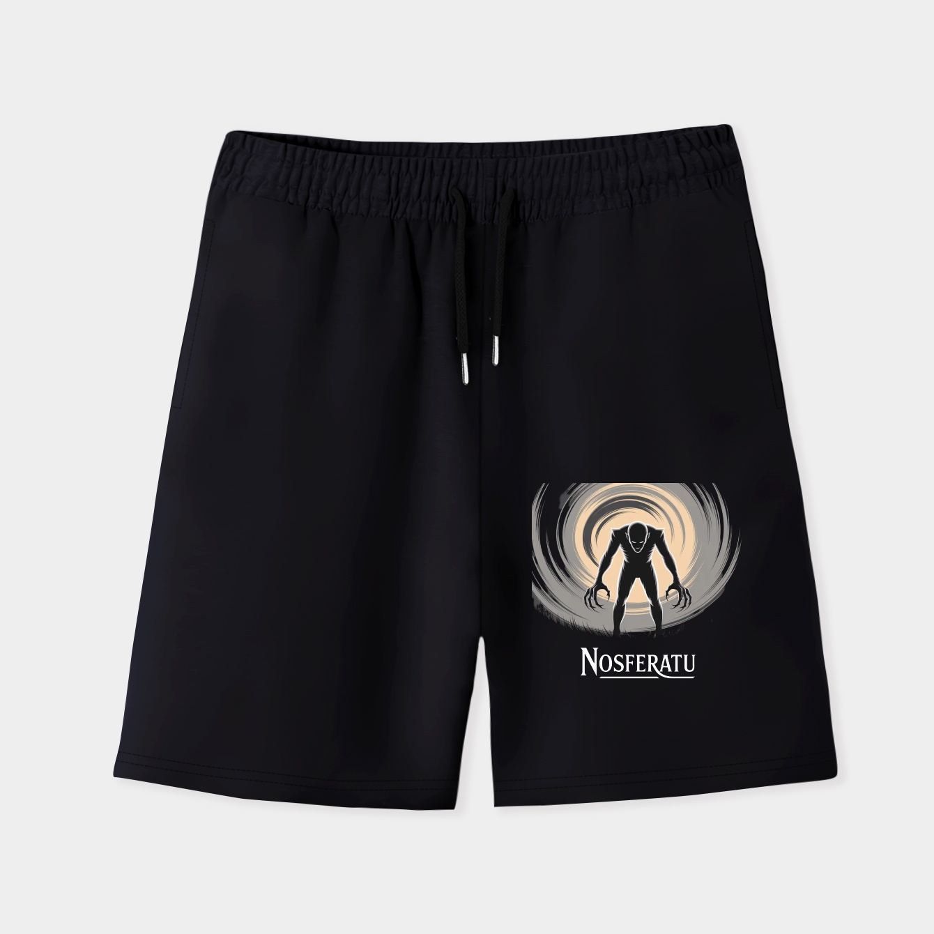 Nosferatu Shadowed Figure Men's Quick-Dry Athletic Shorts