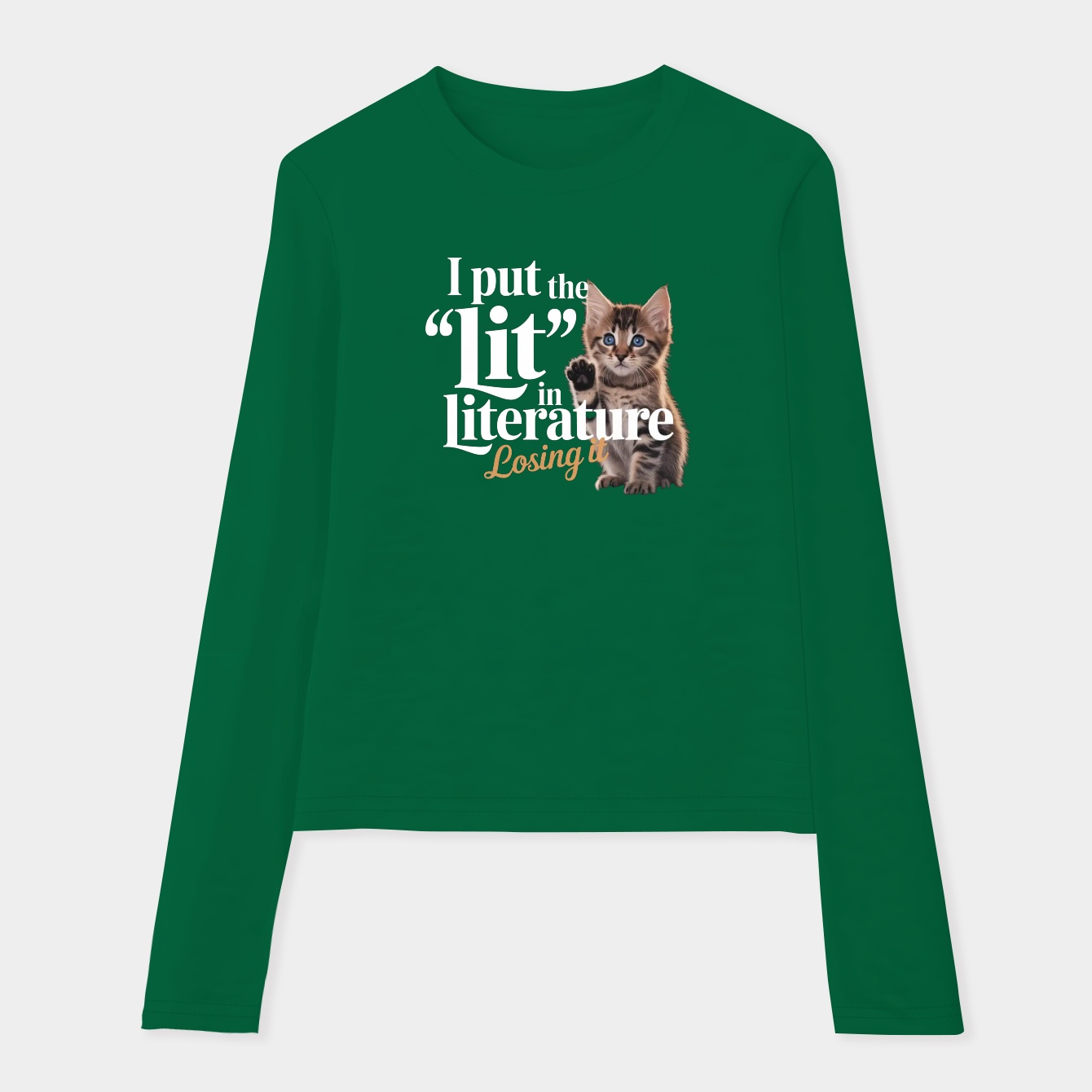 Losing It Cat Women's Soft Long Sleeve T-Shirt