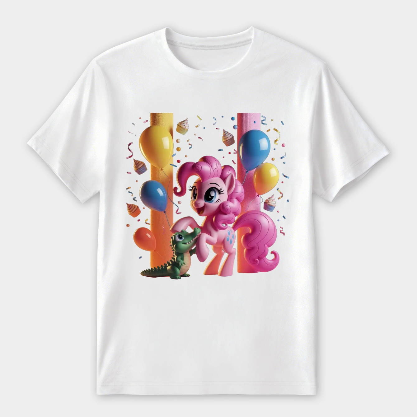 Pinkie Pie Party Cannon Party ft. Gummy Women's Premium Soft T-Shirt