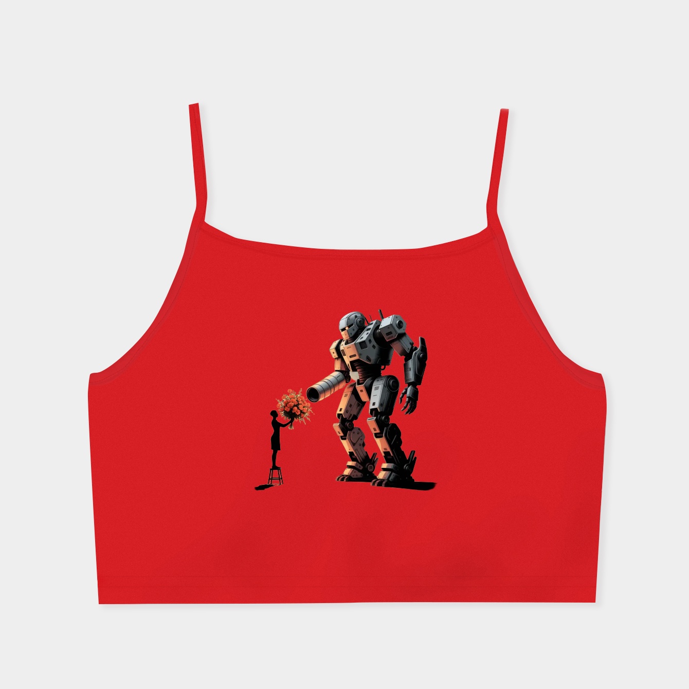 TF - Peace Through Botany White Women's  Spaghetti Strap Tank Top