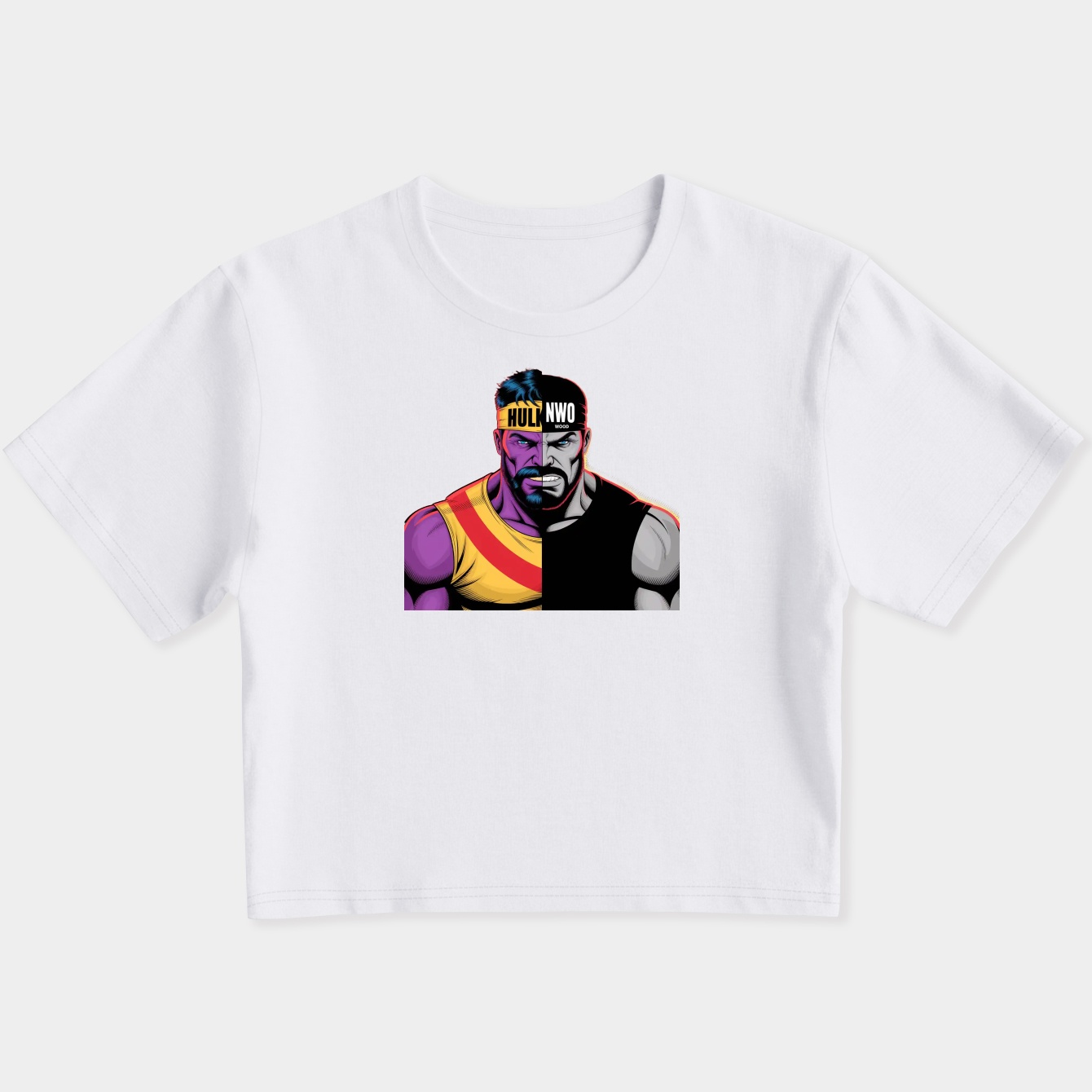 Hulk Hogan cartoon Women's Slim Fit Baby Tee
