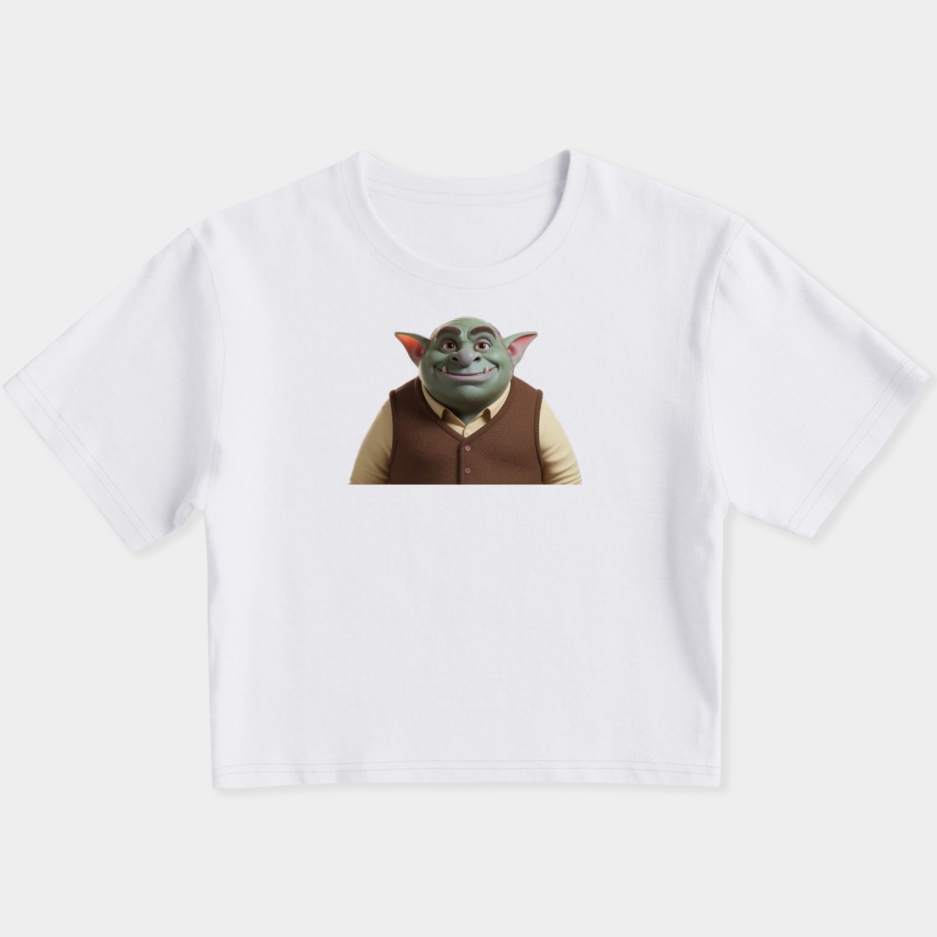 shrek meme Women's Slim Fit Baby Tee