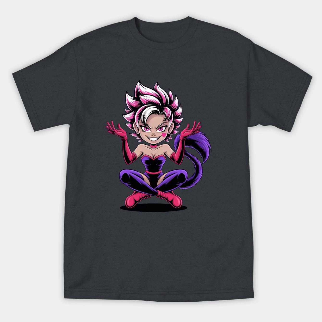 Smug Angel Character Pose Women's Athletic Performance T-Shirt