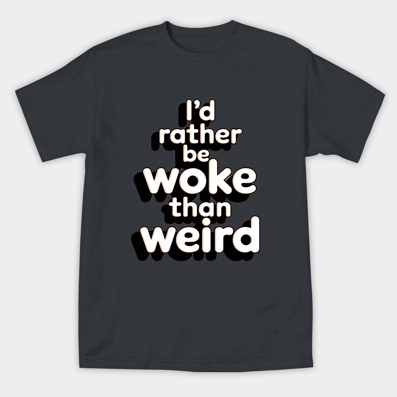 i'd rather be woke than weird Women's Athletic Performance T-Shirt