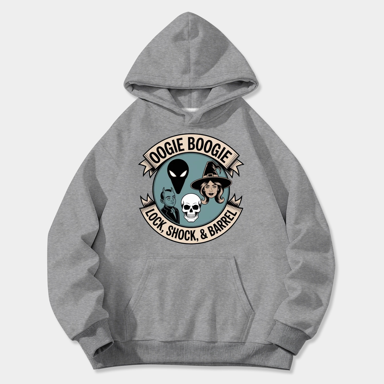 The Nightmare Before Christmas Oogie Boogie and Lock, Shock, & Barrel Tie-Dye Women's Plus Size Hoodie