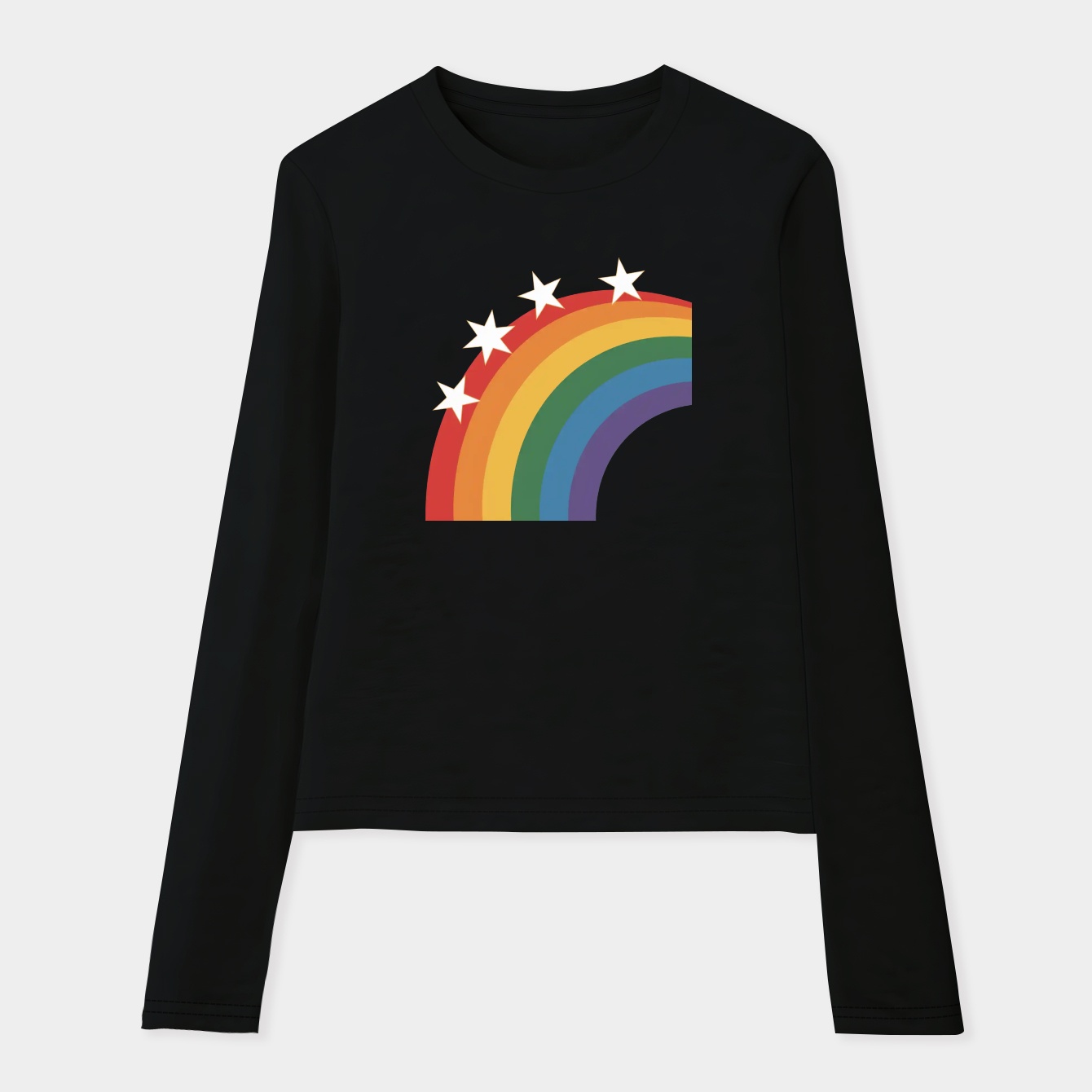 Pride Star Rainbow Women's Soft Long Sleeve T-Shirt