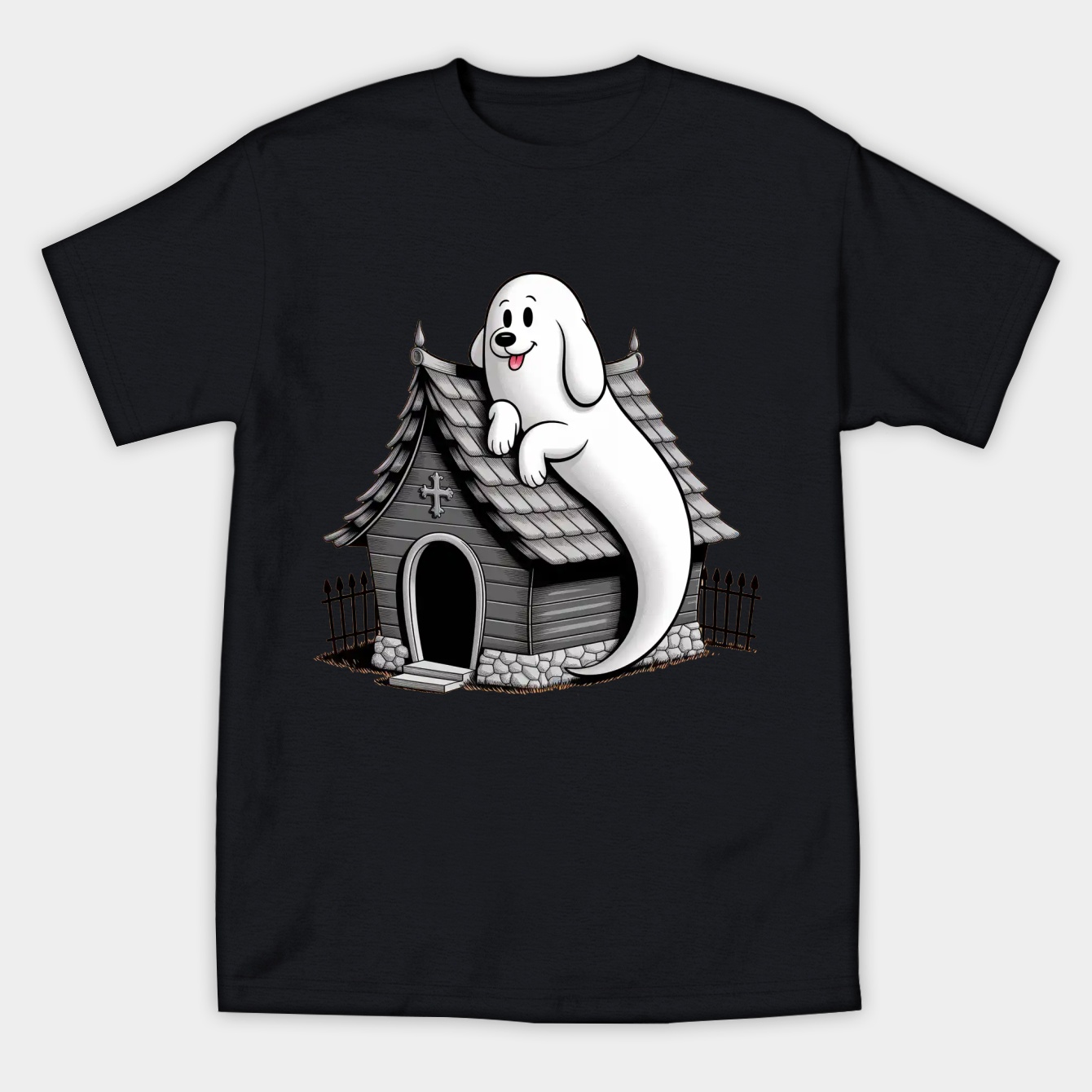 Zero Sleeping Ghost House Women's Athletic Performance T-Shirt