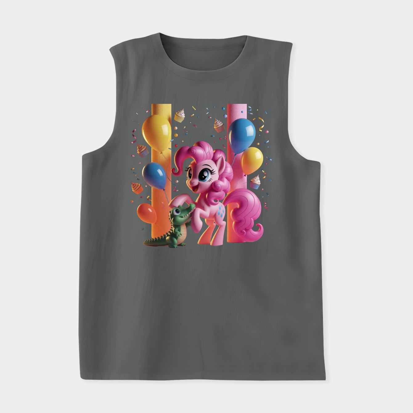 Pinkie Pie Party Cannon Party ft. Gummy Women's Soft Tank Top
