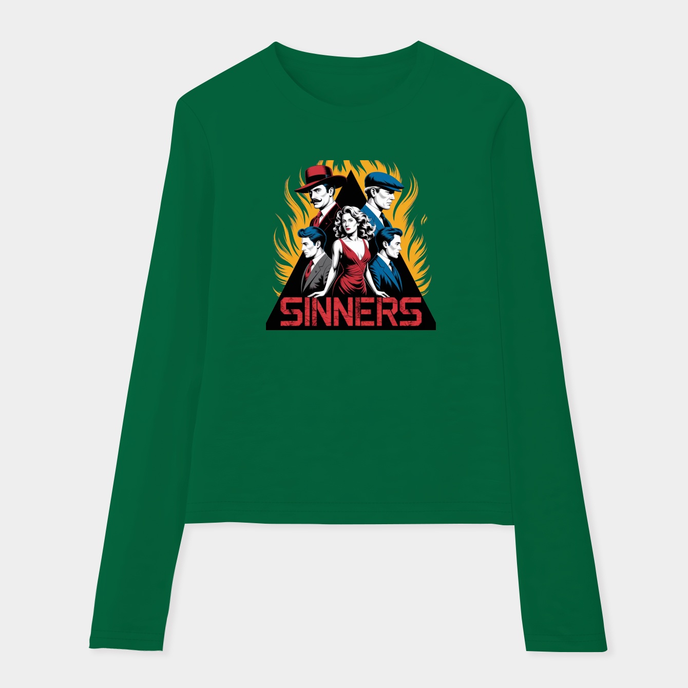 Sinners Character Collage Women's Soft Long Sleeve T-Shirt