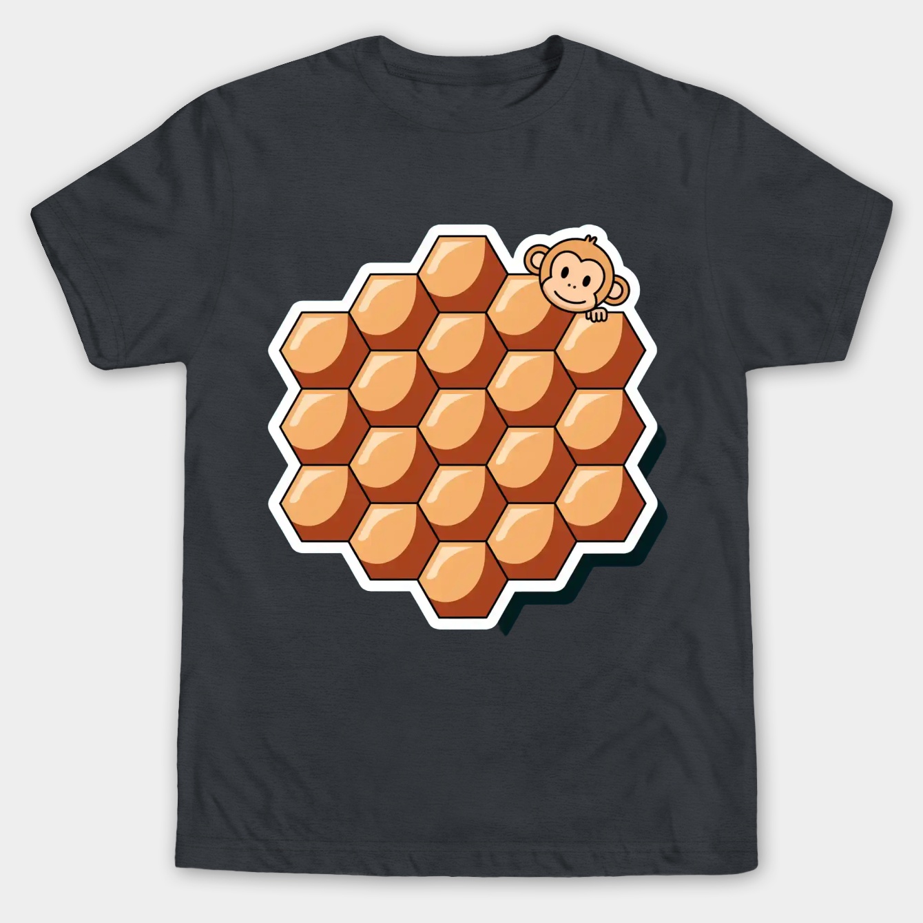 Monkey Egg Puffs Waffles Bambu Men's Big & Tall T-shirt