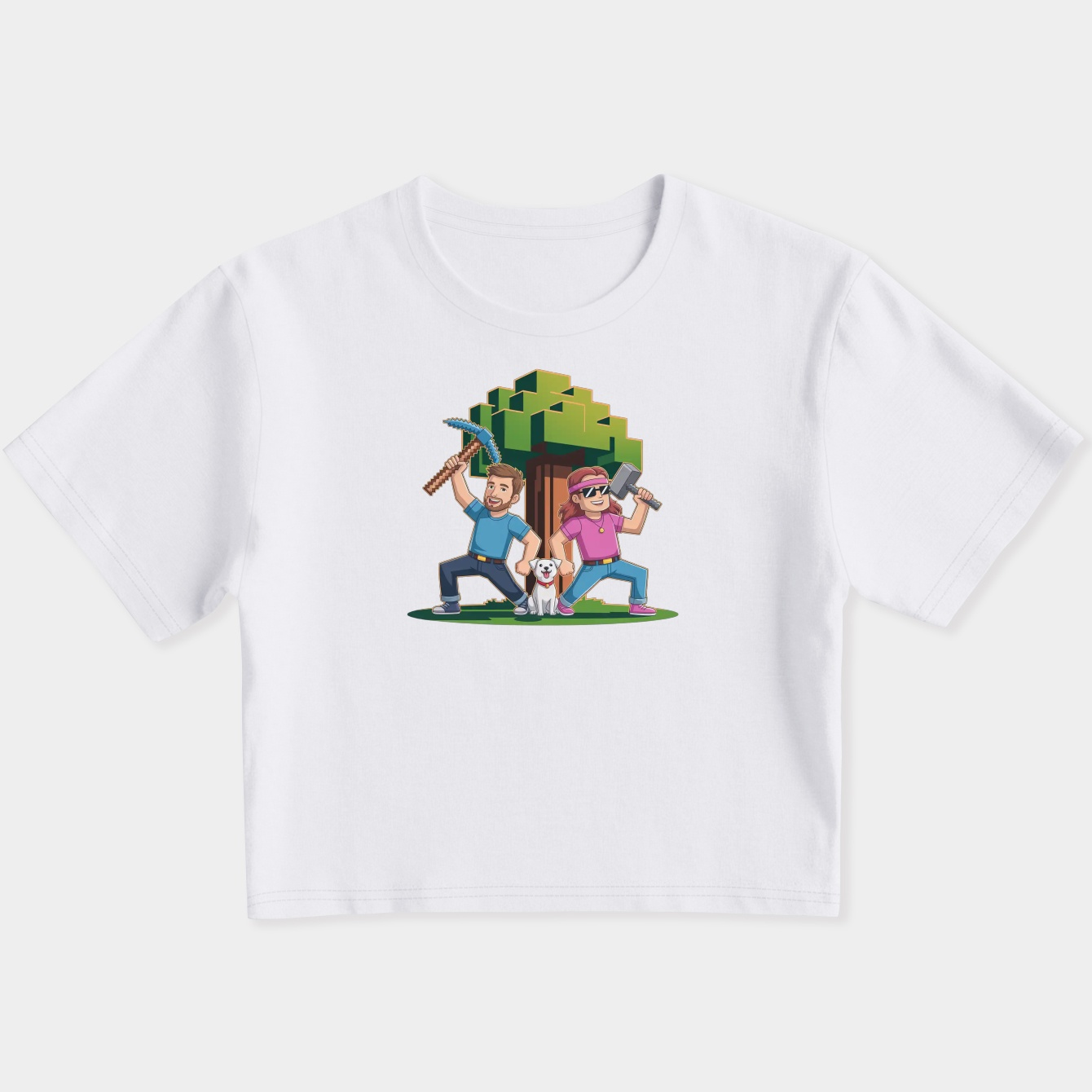Minecraft Toon Adventure Women's Slim Fit Baby Tee