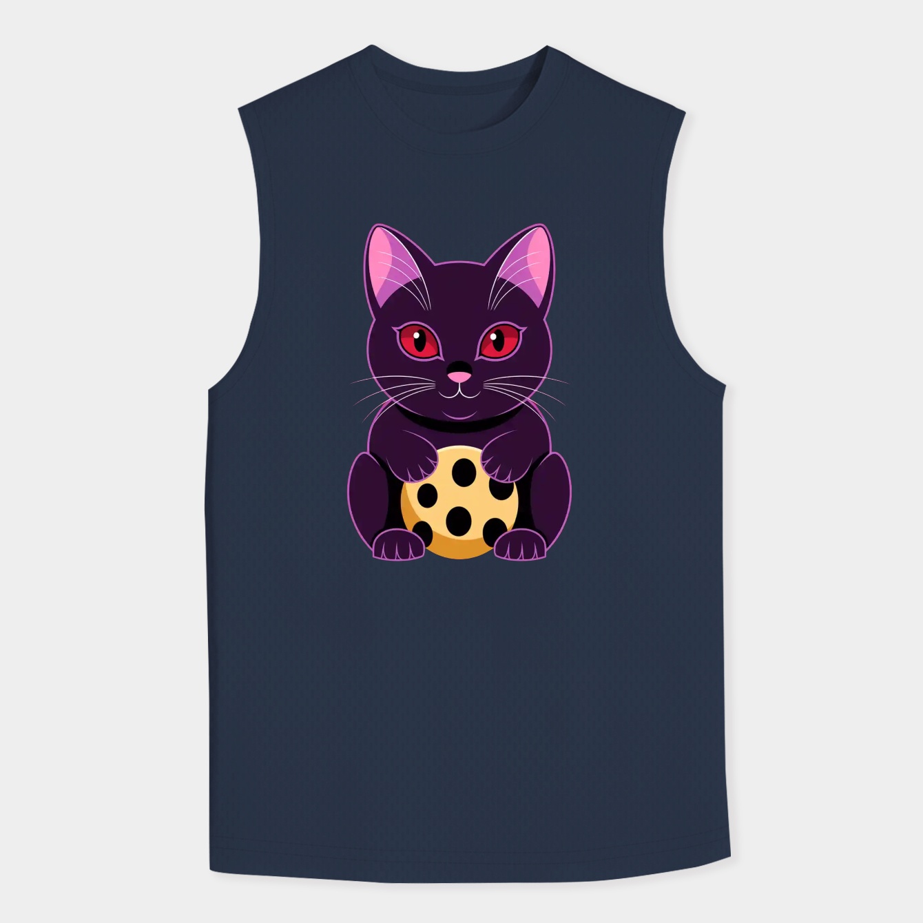 Small lucky cat charm design Men's Tank Top
