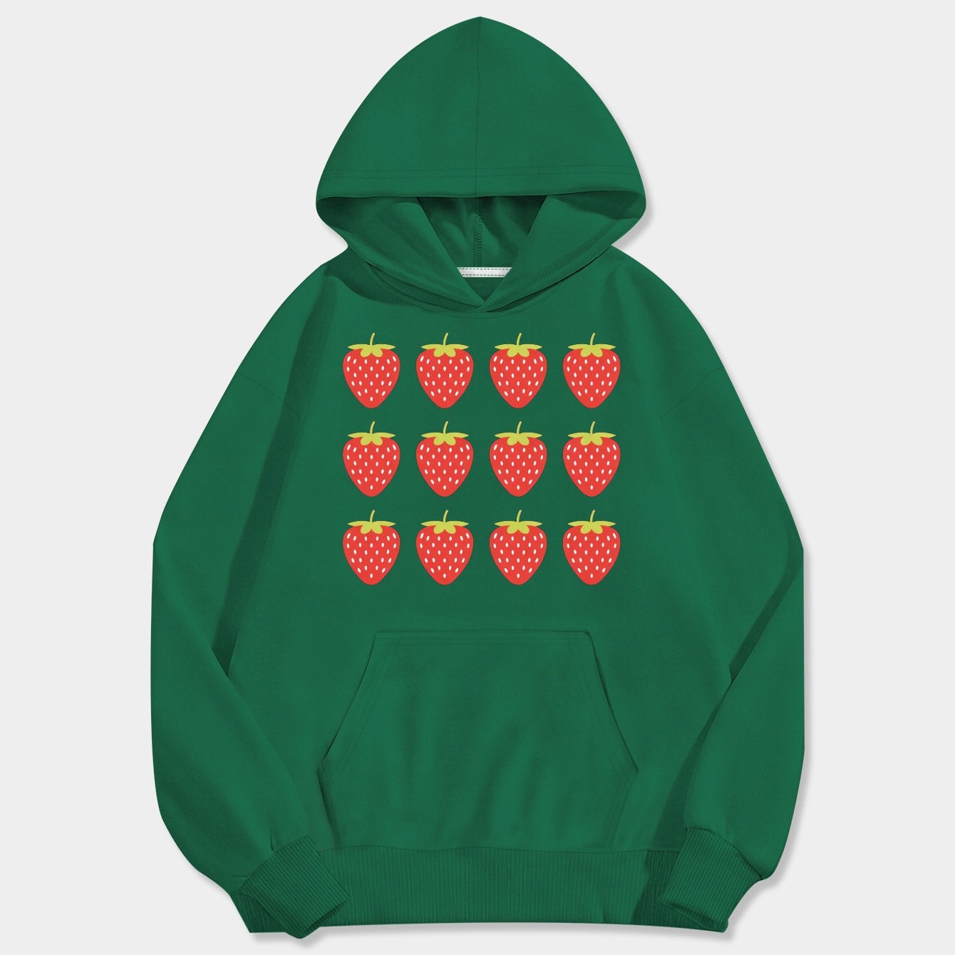 Strawberry Pattern Design Men's Big & Tall Hoodie