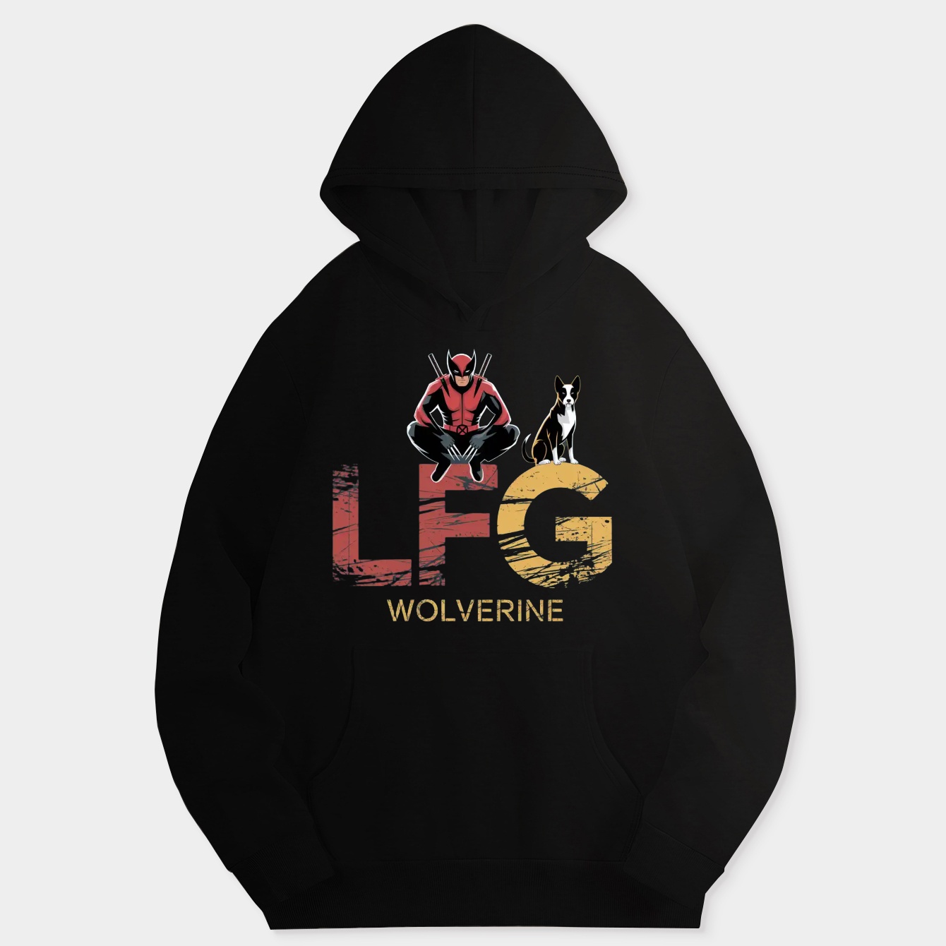 Deadpool & Wolverine LFG Sitting With Dogpool Women's Hoodie