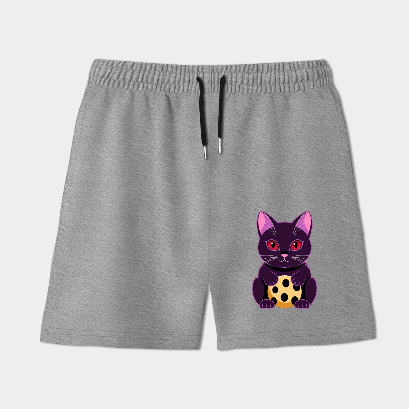 Small lucky cat charm design Women's Shorts