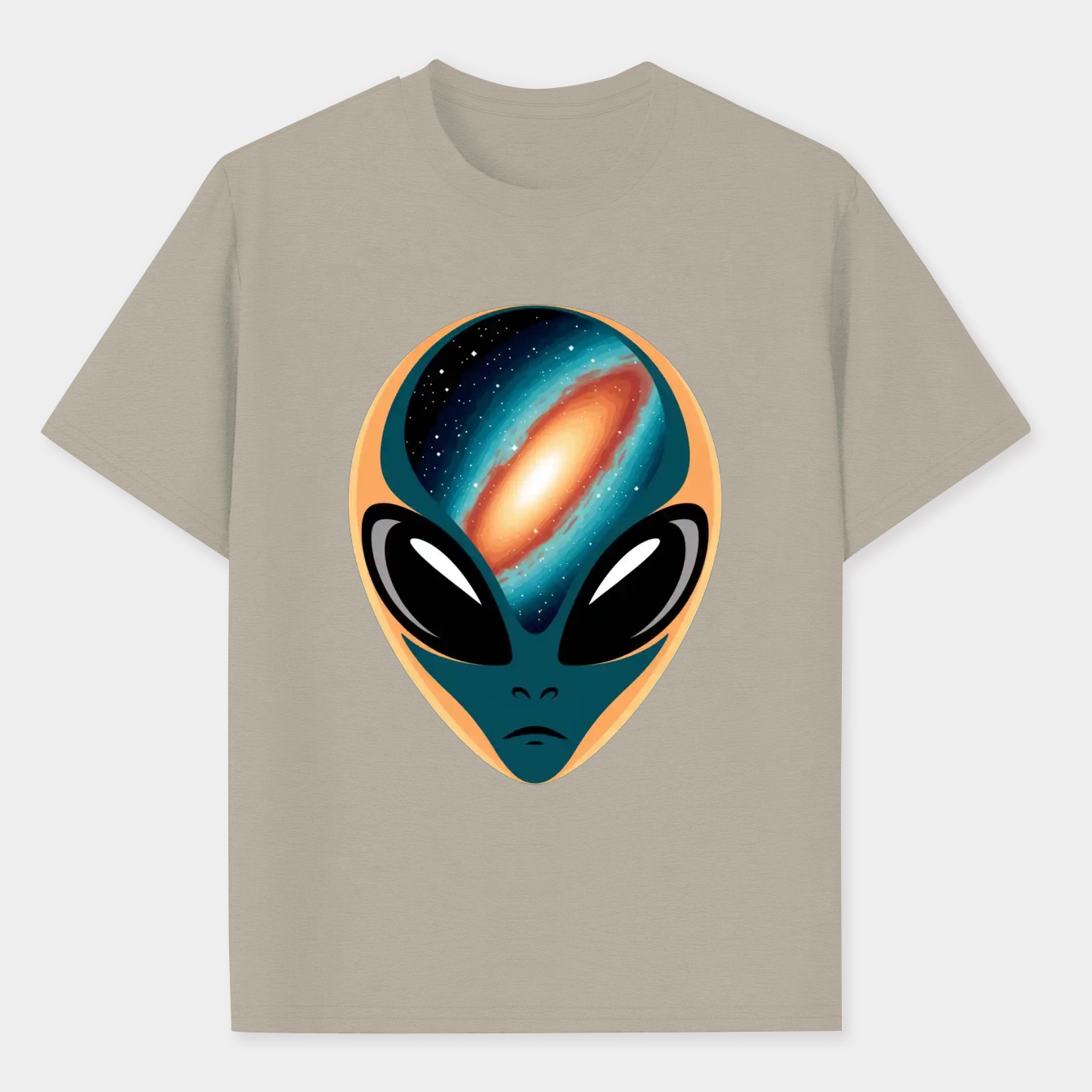 Alien Galaxy Style Cosmic Face Men's Performance Athletic T-Shirt