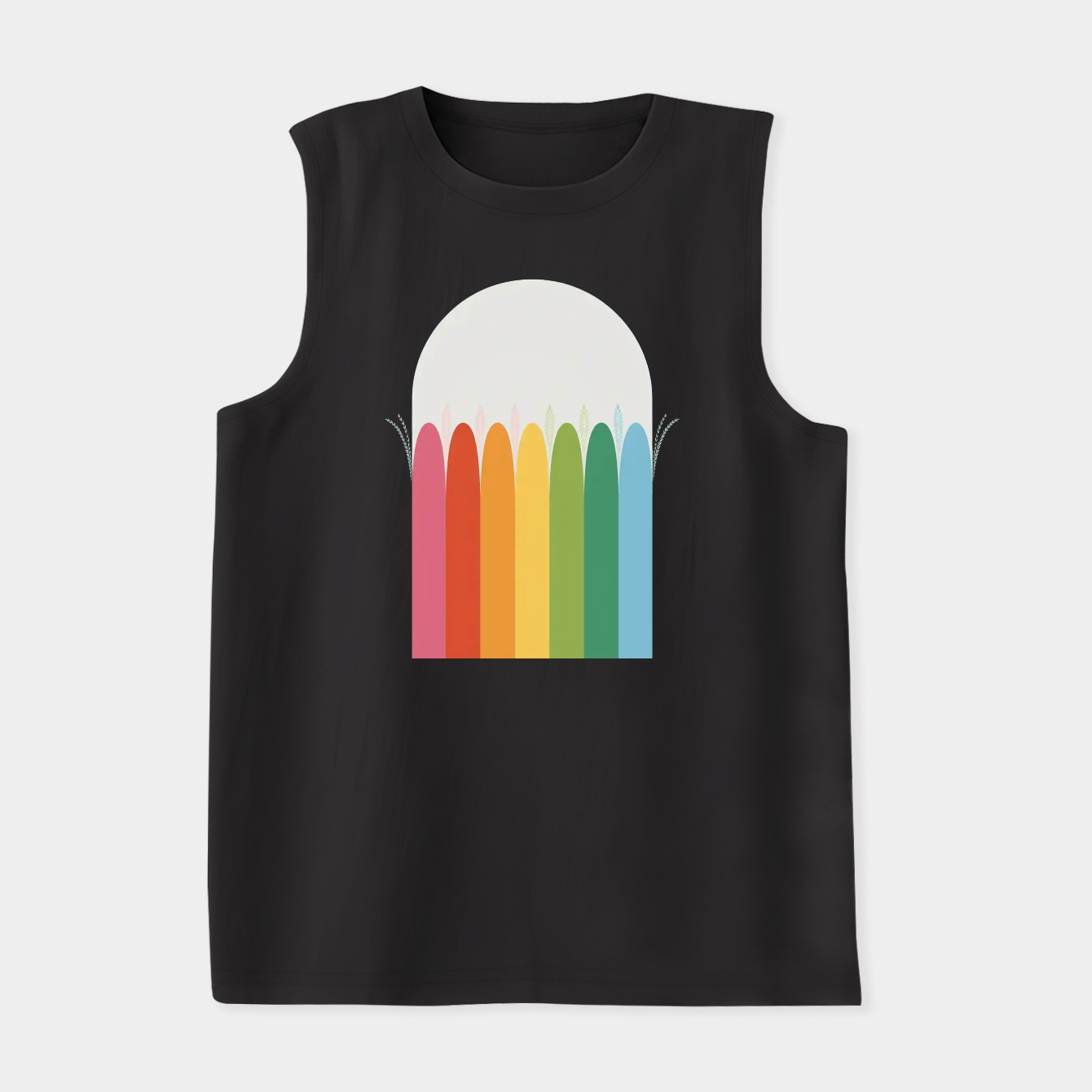Cheer Bear Rainbow Emblem Women's Soft Tank Top