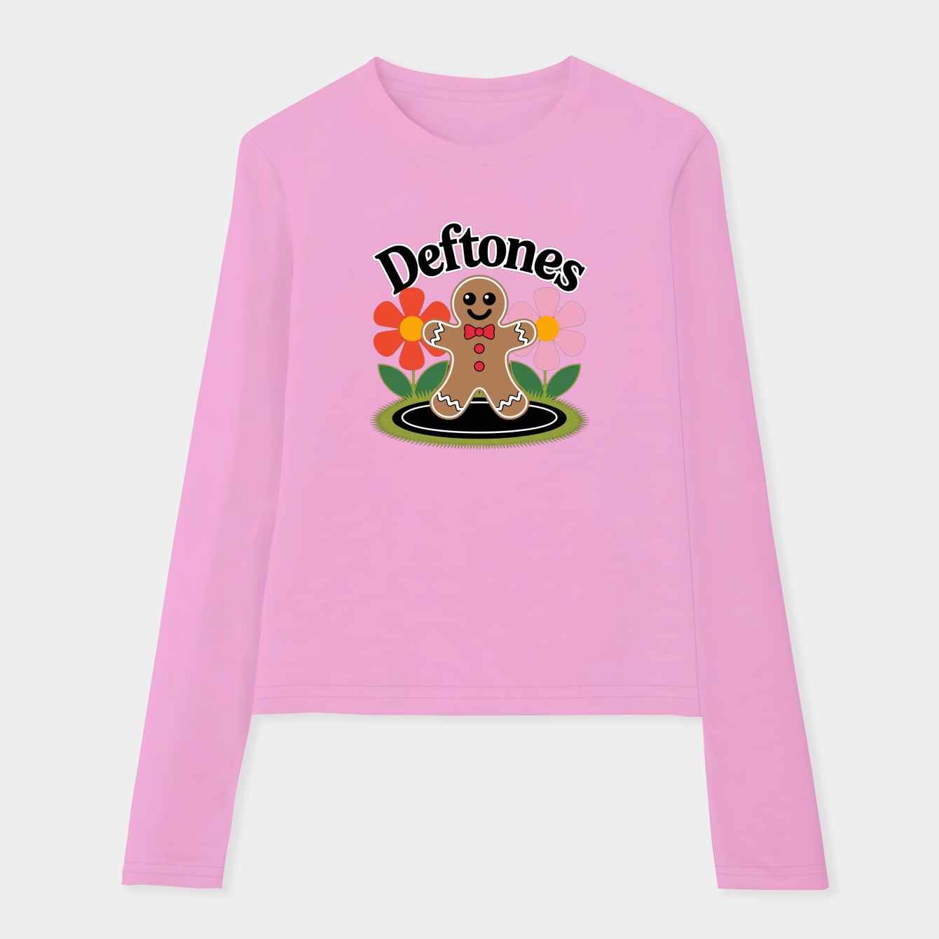 DEFTONES Gingerbread Character Design Women's Soft Long Sleeve T-Shirt