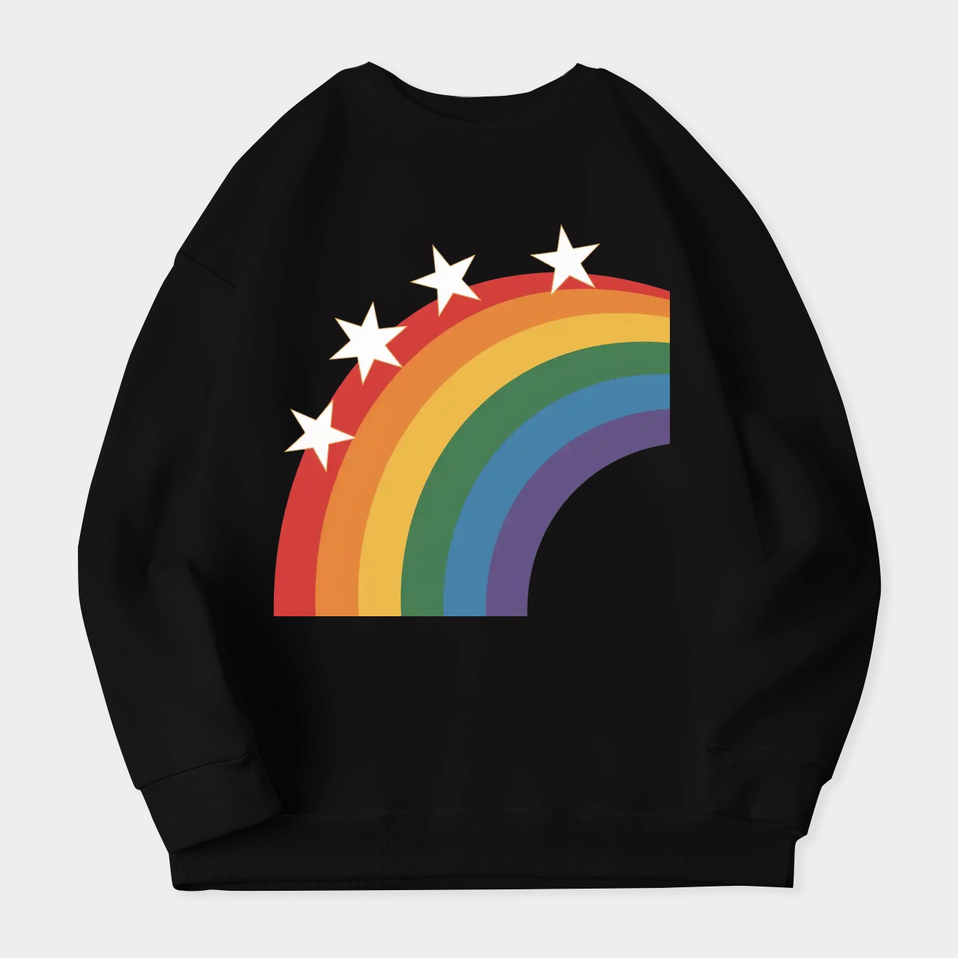 Pride Star Rainbow Women's Plus Size Sweatshirt