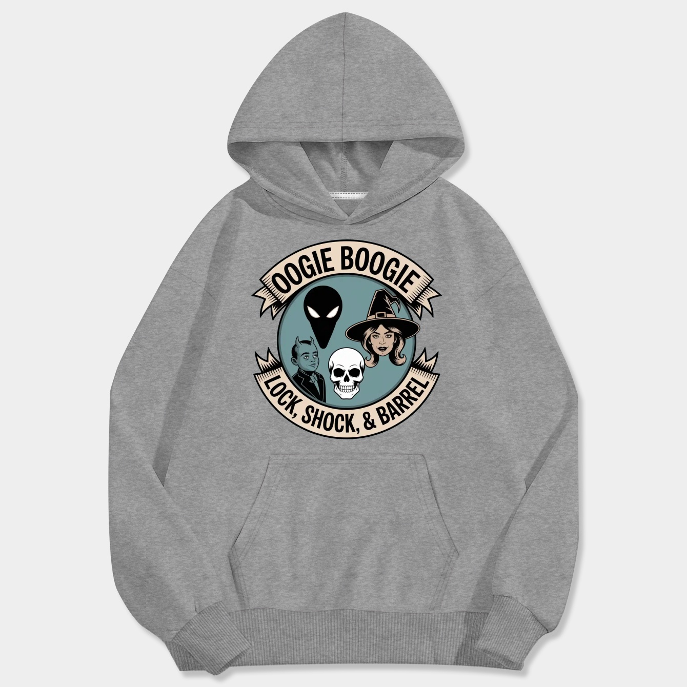 The Nightmare Before Christmas Oogie Boogie and Lock, Shock, & Barrel Tie-Dye Men's Big & Tall Hoodie